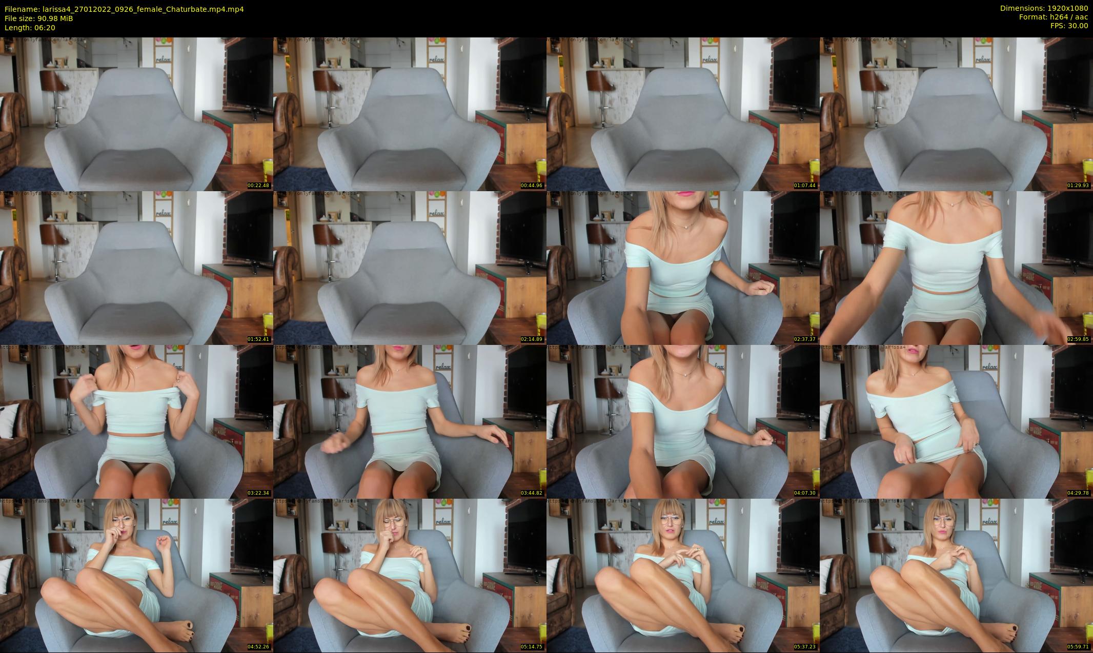 larissa4 — 7 minute Chaturbate female cam show recording, 1080p, Jan 27, 2022