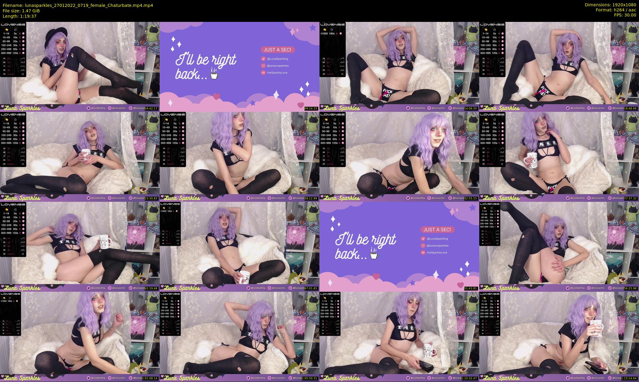 lunasparkles — 80 minute Chaturbate female cam show recording, 1080p, Jan 27, 2022