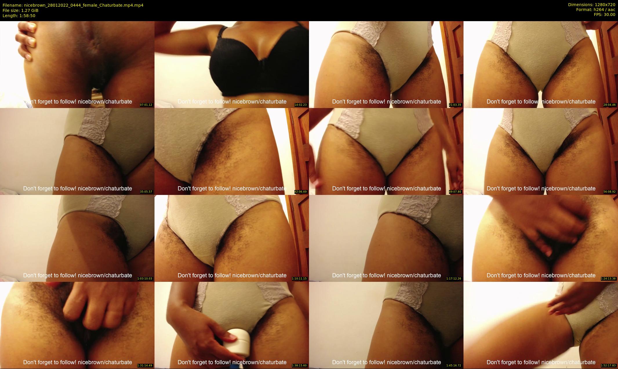 nicebrown — 119 minute Chaturbate female cam show recording, 720p, Jan 28, 2022
