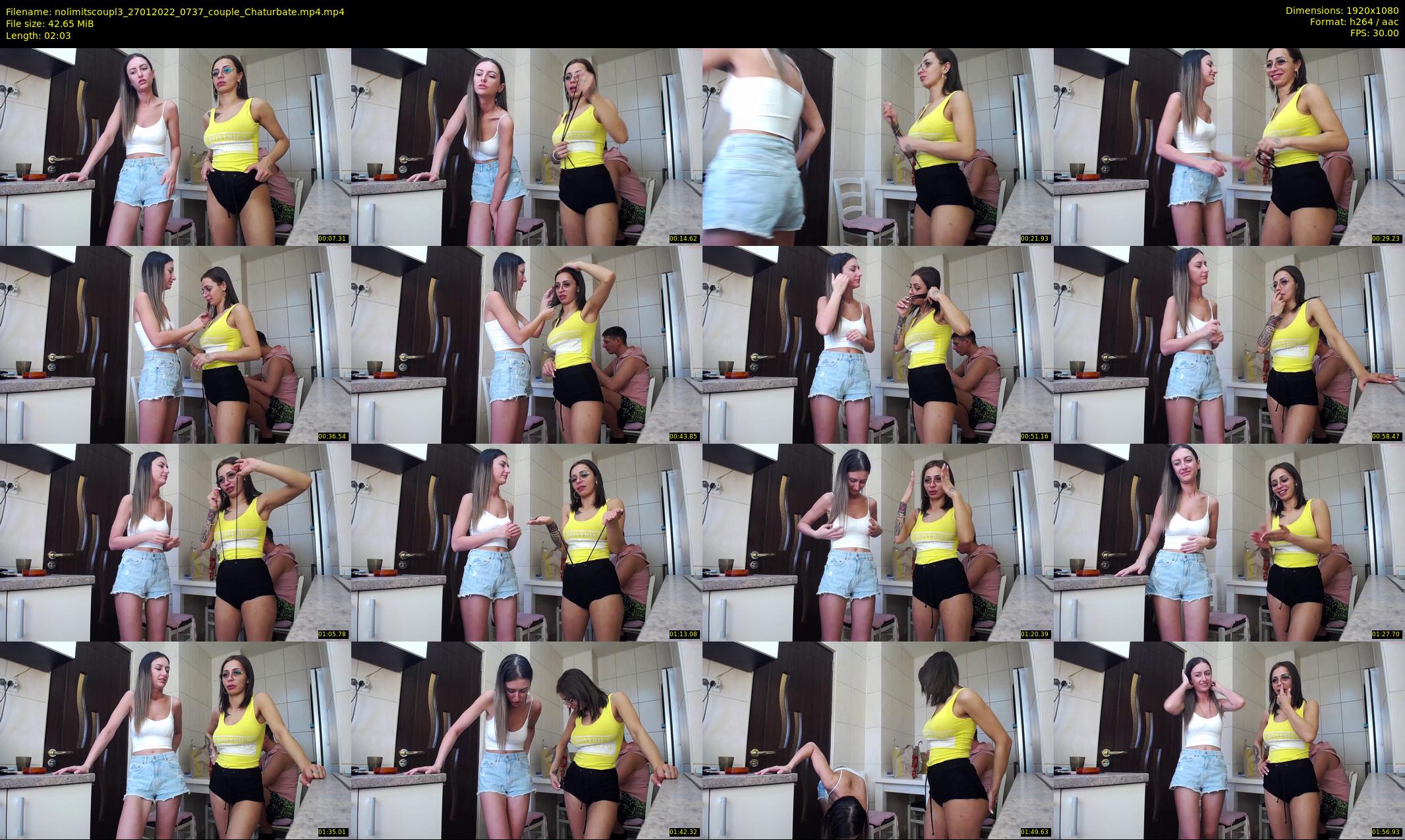nolimitscoupl3 — 3 minute Chaturbate couple cam show recording, 1080p, Jan 27, 2022