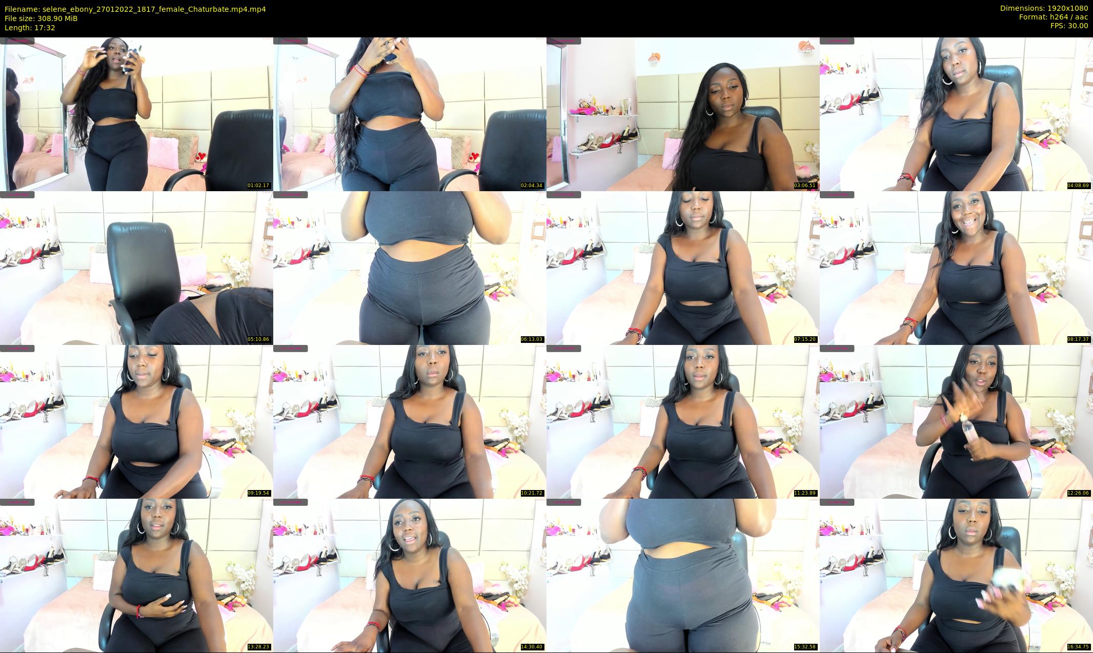 selene_ebony — 18 minute Chaturbate female cam show recording, 1080p, Jan 27, 2022
