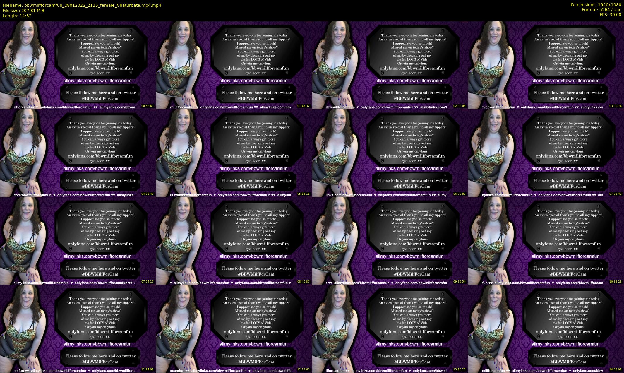 bbwmilfforcamfun — 15 minute Chaturbate female cam show recording, 1080p, Jan 28, 2022