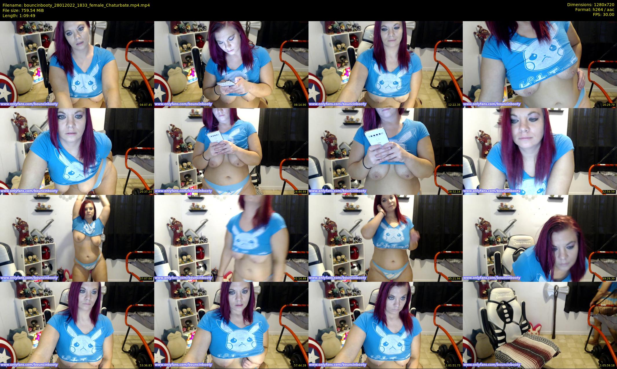 bouncinbooty — 70 minute Chaturbate female cam show recording, 720p, Jan 28, 2022