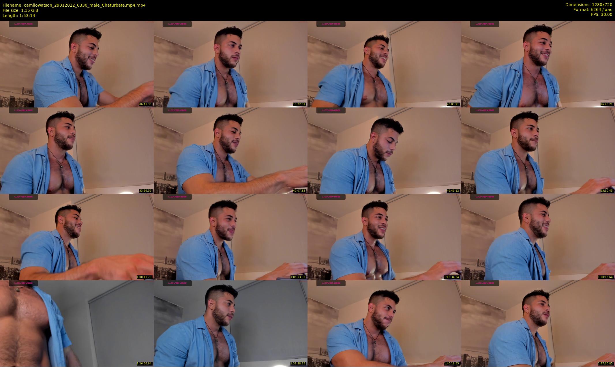 camilowatson — 114 minute Chaturbate male cam show recording, 720p, Jan 29, 2022