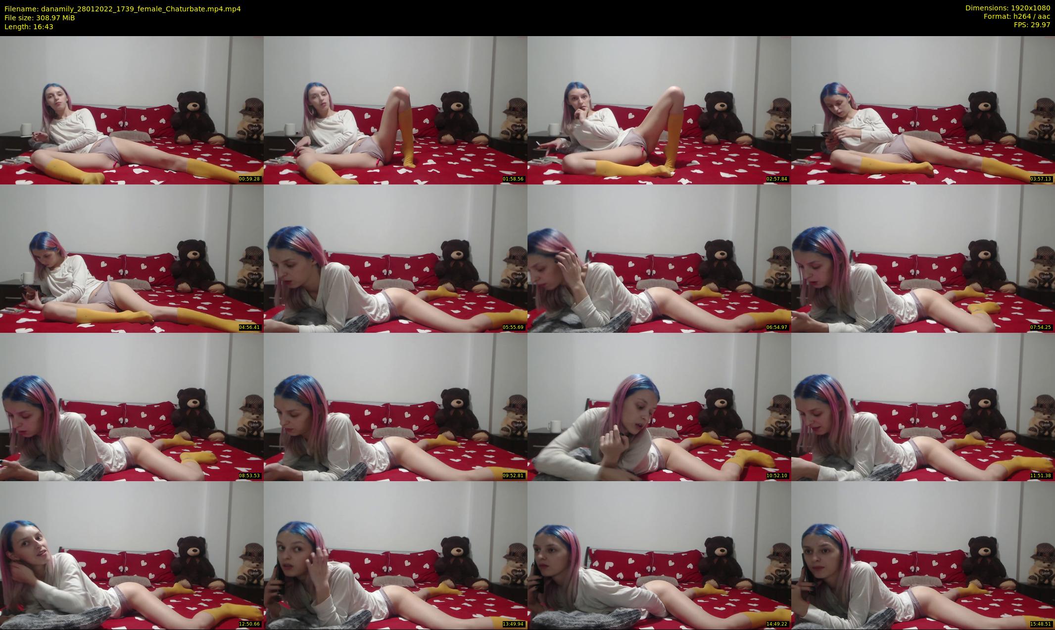 danamily — 17 minute Chaturbate female cam show recording, 1080p, Jan 28, 2022