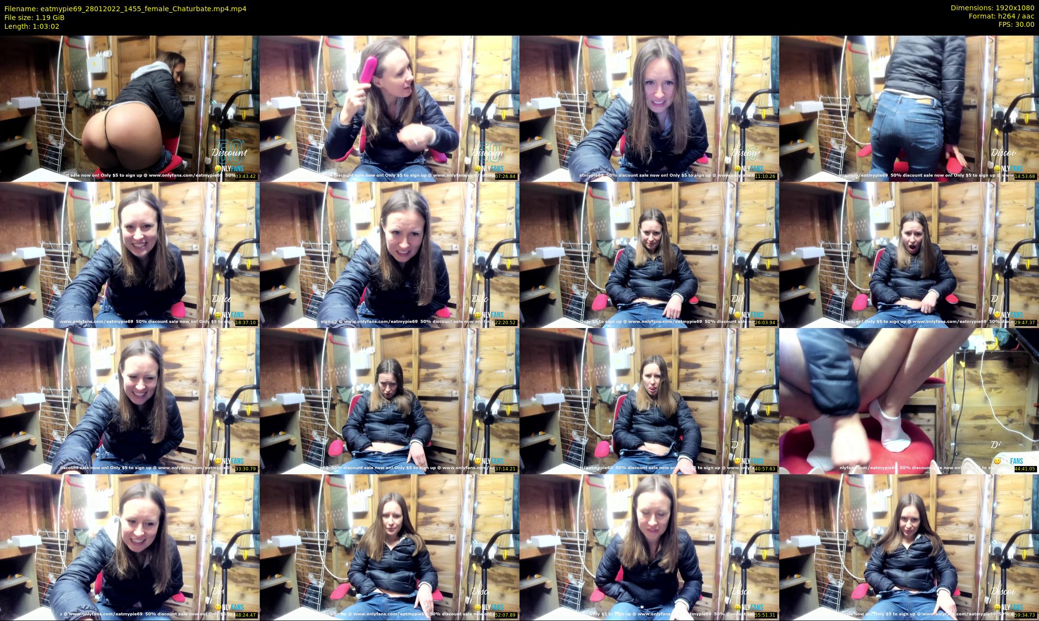 eatmypie69 — 64 minute Chaturbate female cam show recording, 1080p, Jan 28, 2022