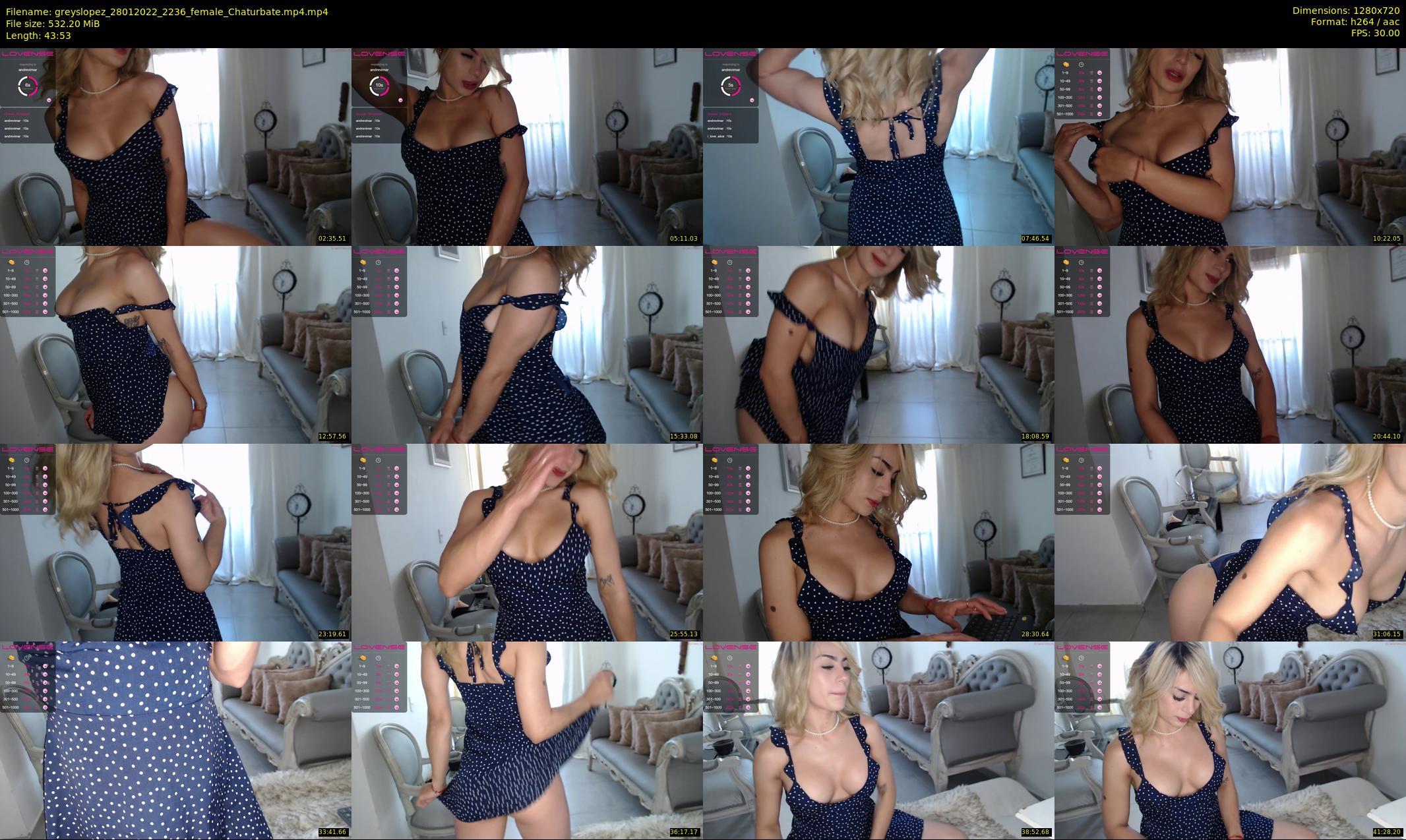 greyslopez — 44 minute Chaturbate female cam show recording, 720p, Jan 28, 2022