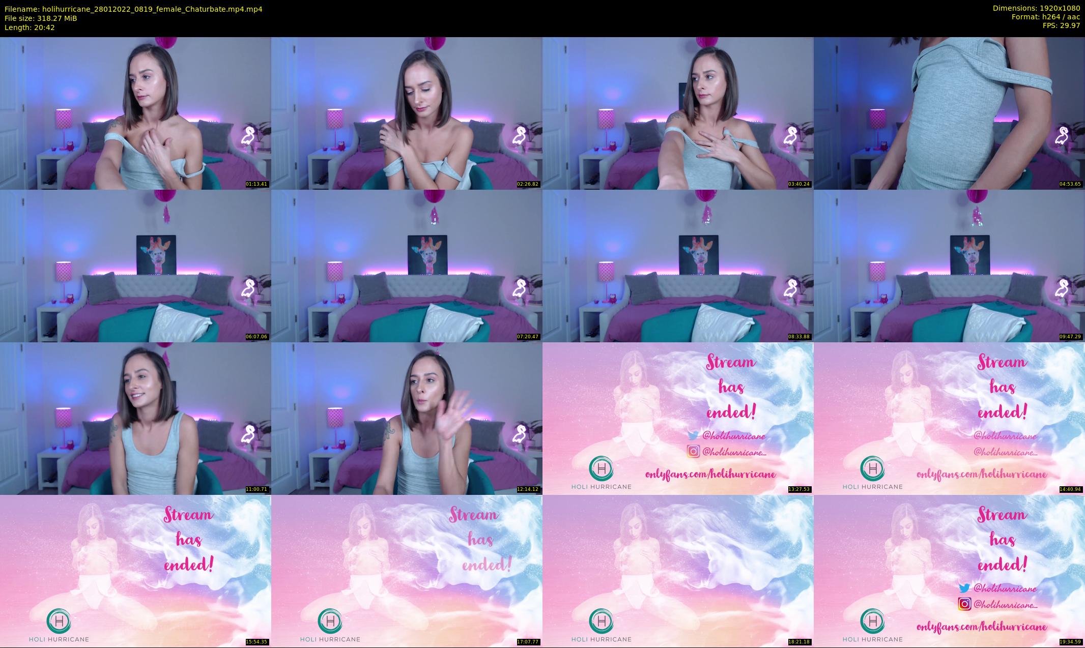 holihurricane — 21 minute Chaturbate female cam show recording, 1080p, Jan 28, 2022