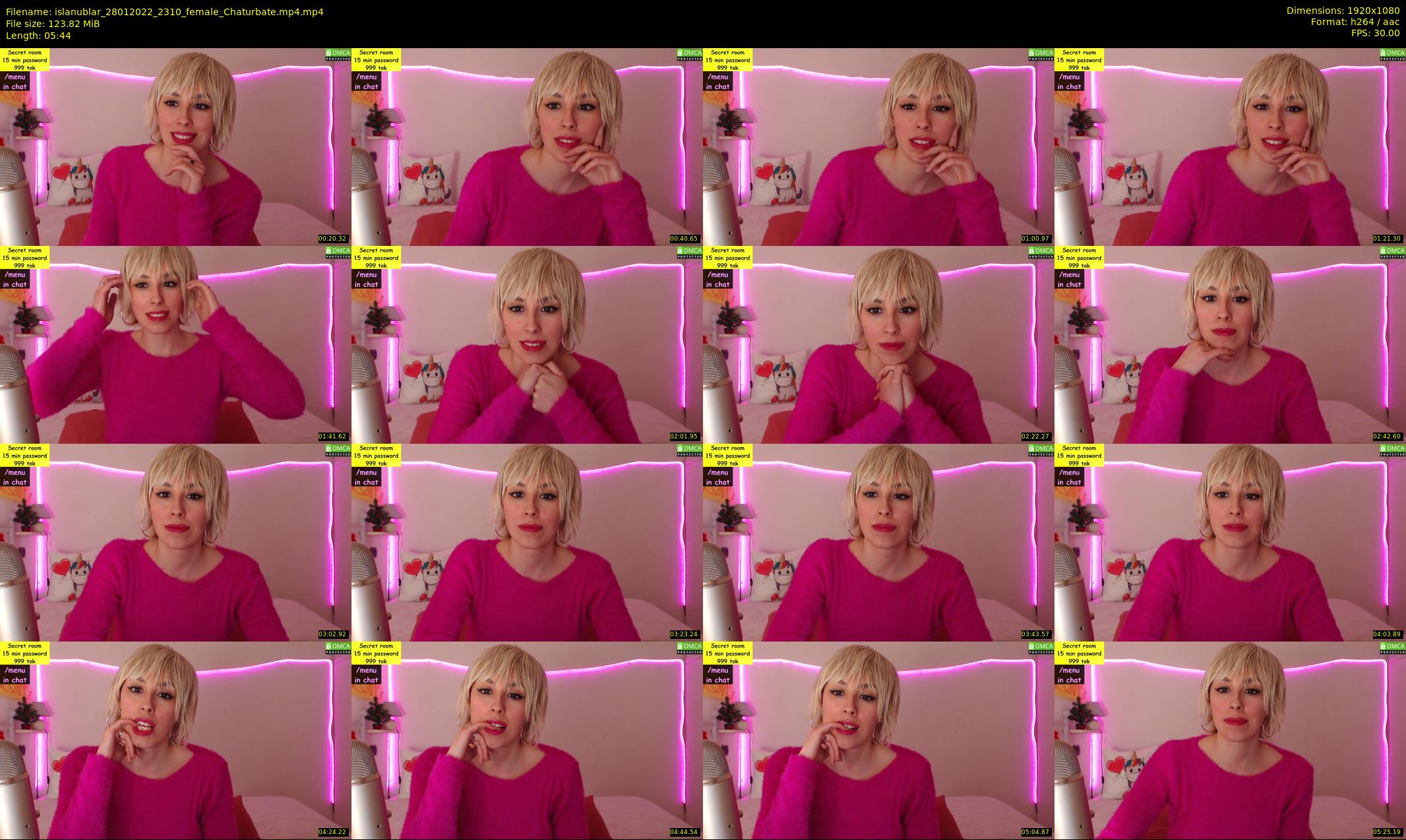 islanublar — 6 minute Chaturbate female cam show recording, 1080p, Jan 28, 2022