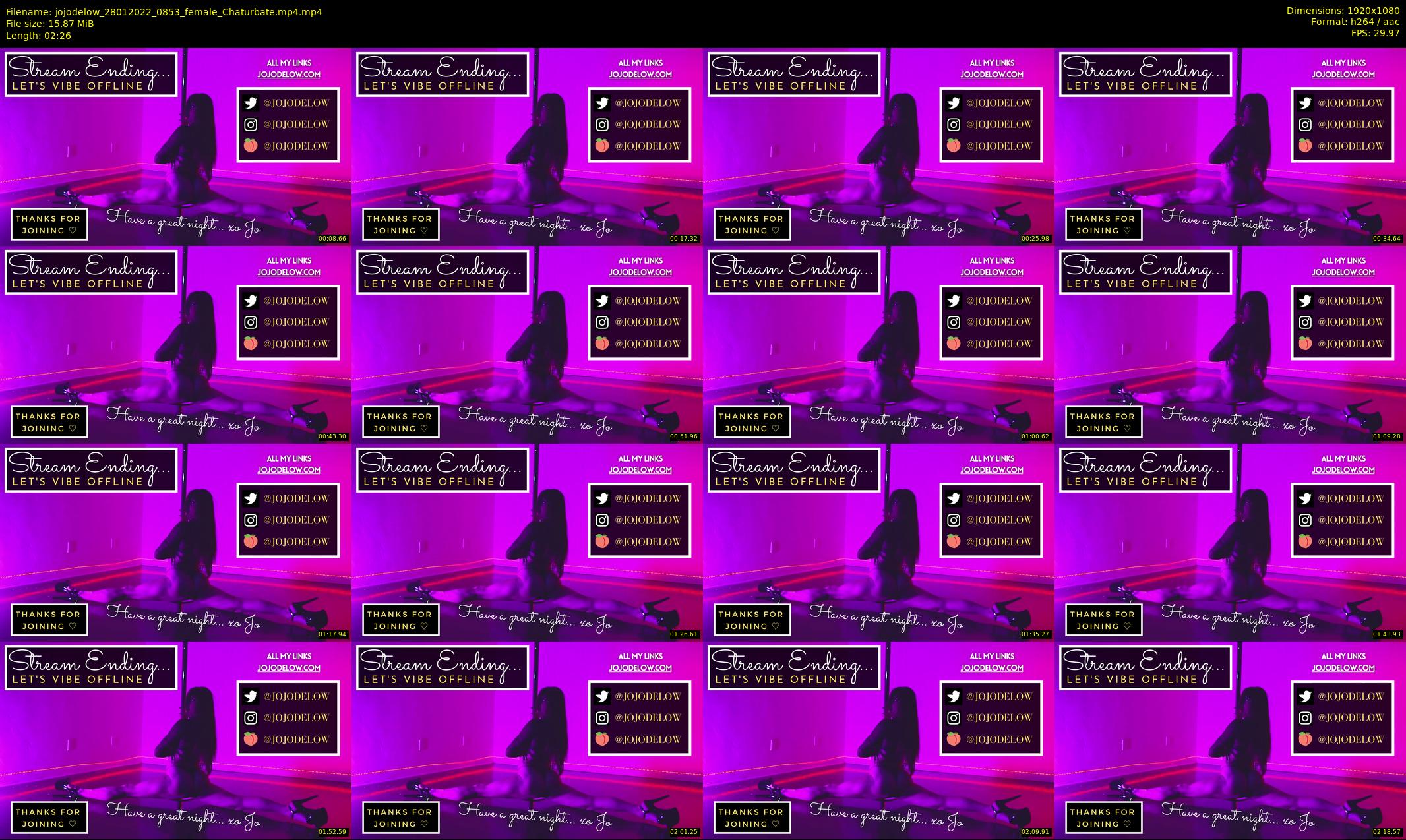jojodelow — 3 minute Chaturbate female cam show recording, 1080p, Jan 28, 2022