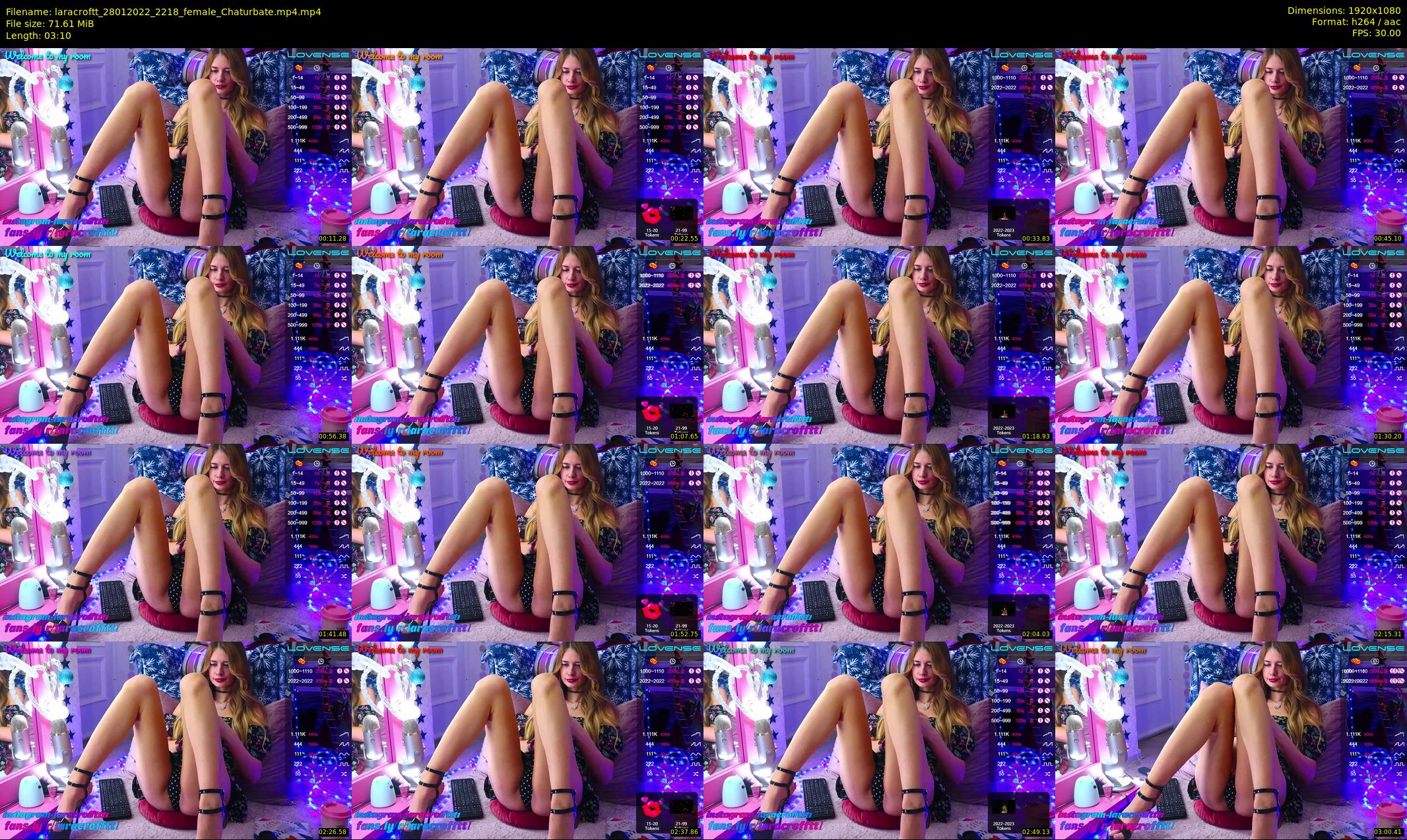 laracroftt — 4 minute Chaturbate female cam show recording, 1080p, Jan 28, 2022