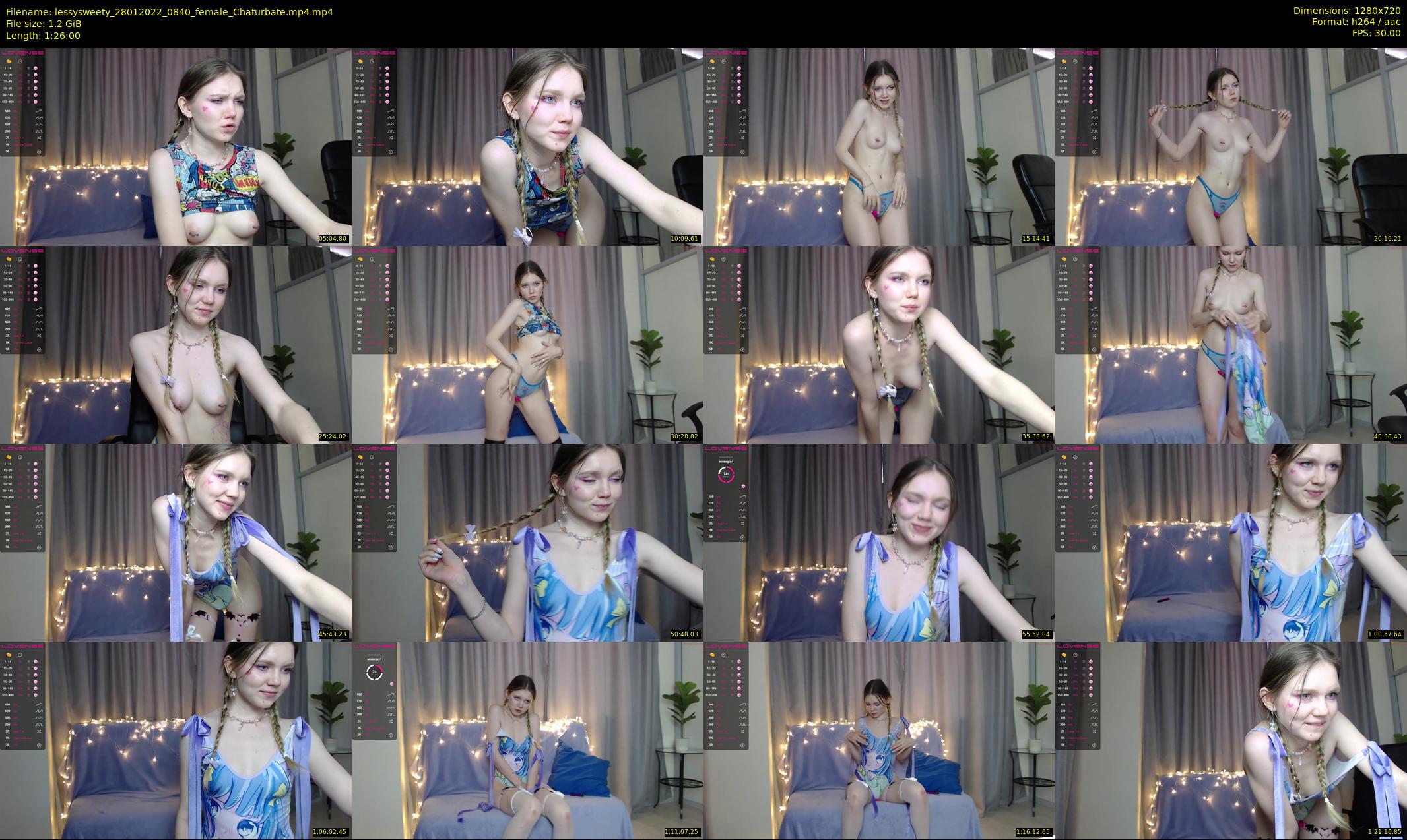 lessysweety — 86 minute Chaturbate female cam show recording, 720p, Jan 28, 2022