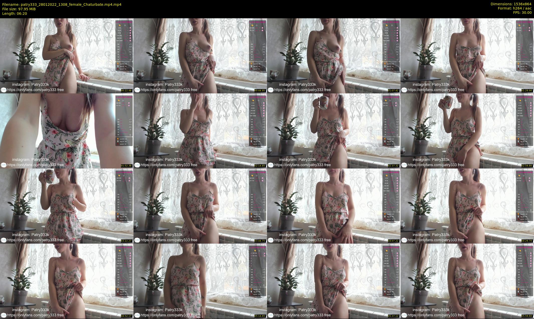 patry333 — 7 minute Chaturbate female cam show recording, 720p, Jan 28, 2022