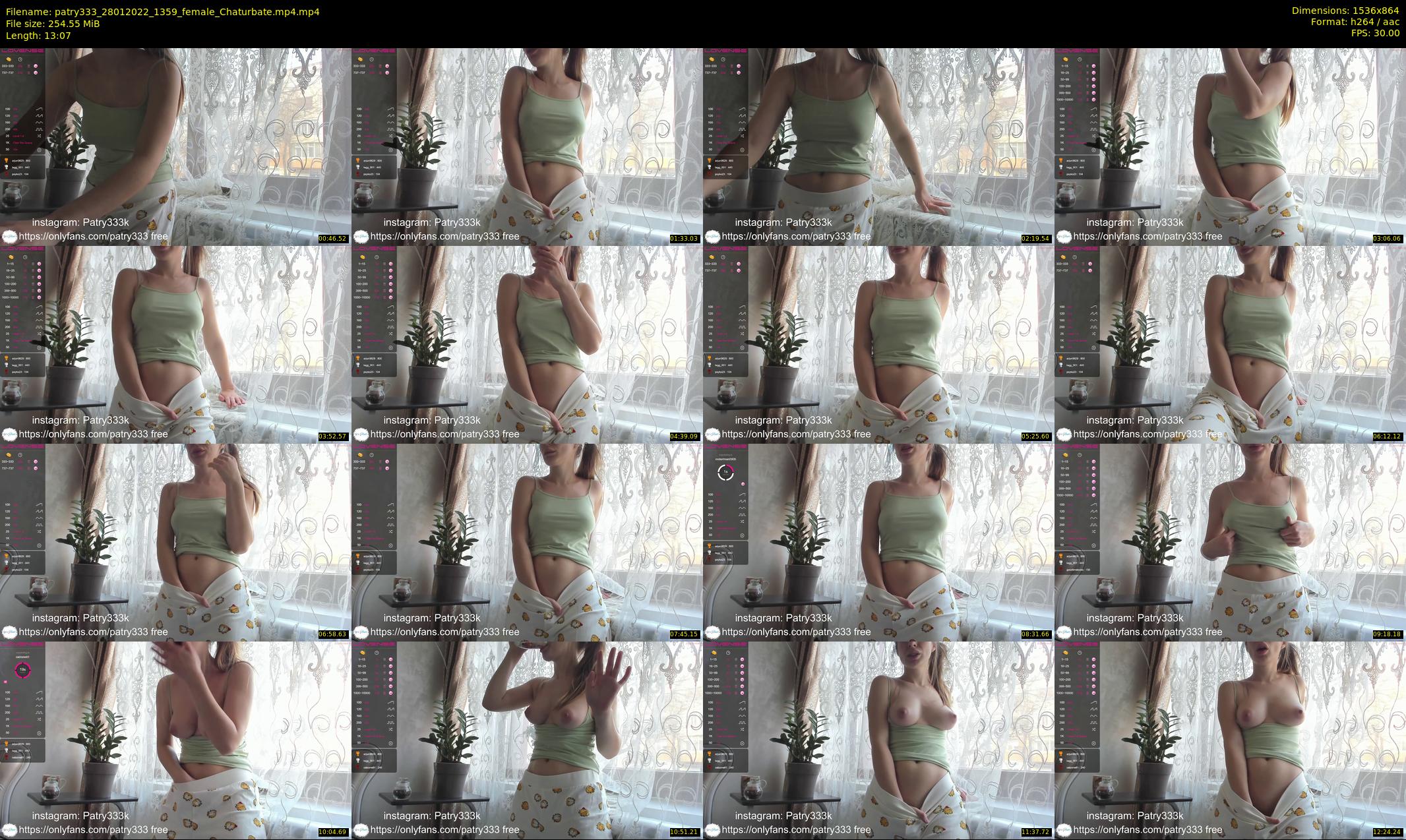 patry333 — 14 minute Chaturbate female cam show recording, 720p, Jan 28, 2022