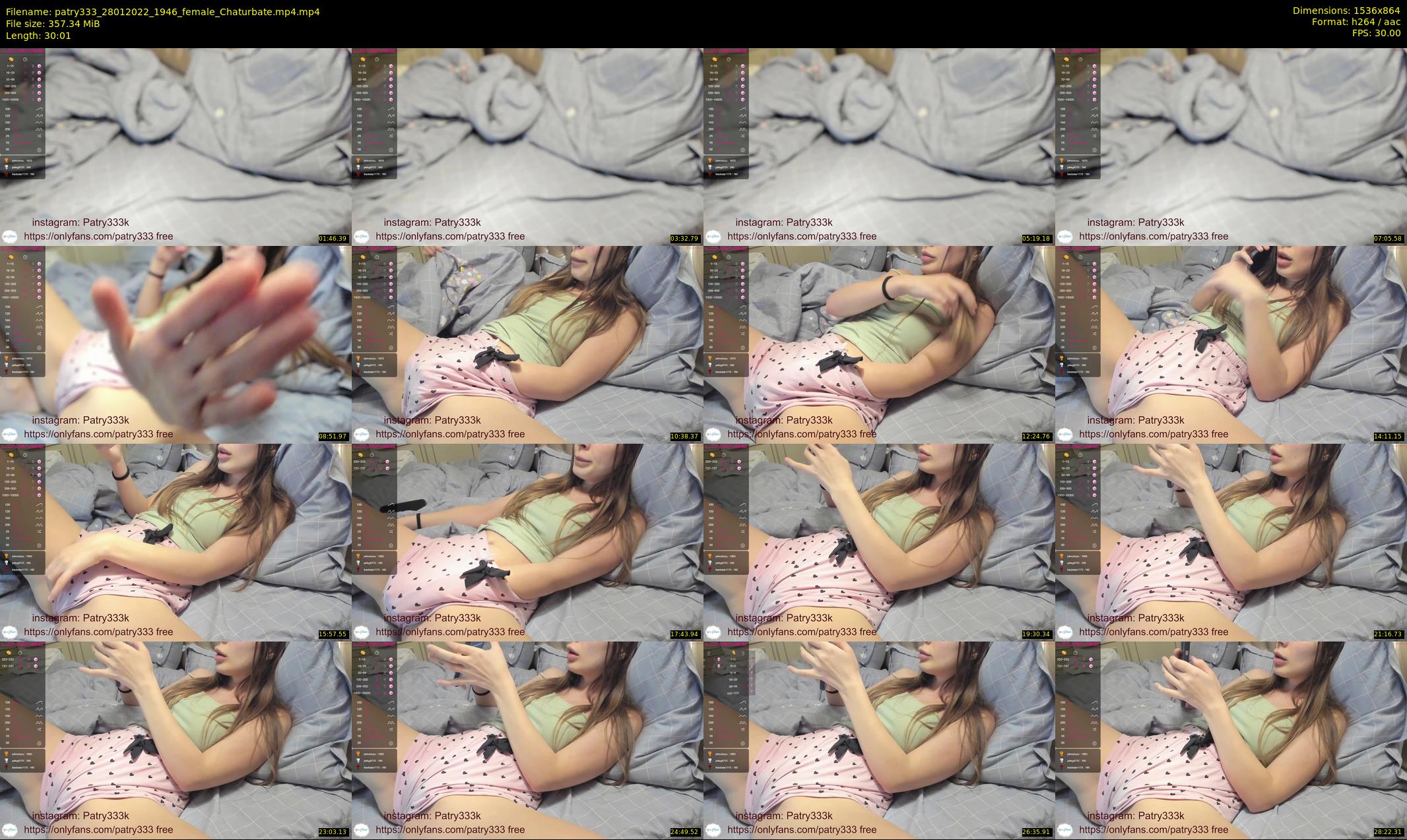 patry333 — 31 minute Chaturbate female cam show recording, 720p, Jan 28, 2022