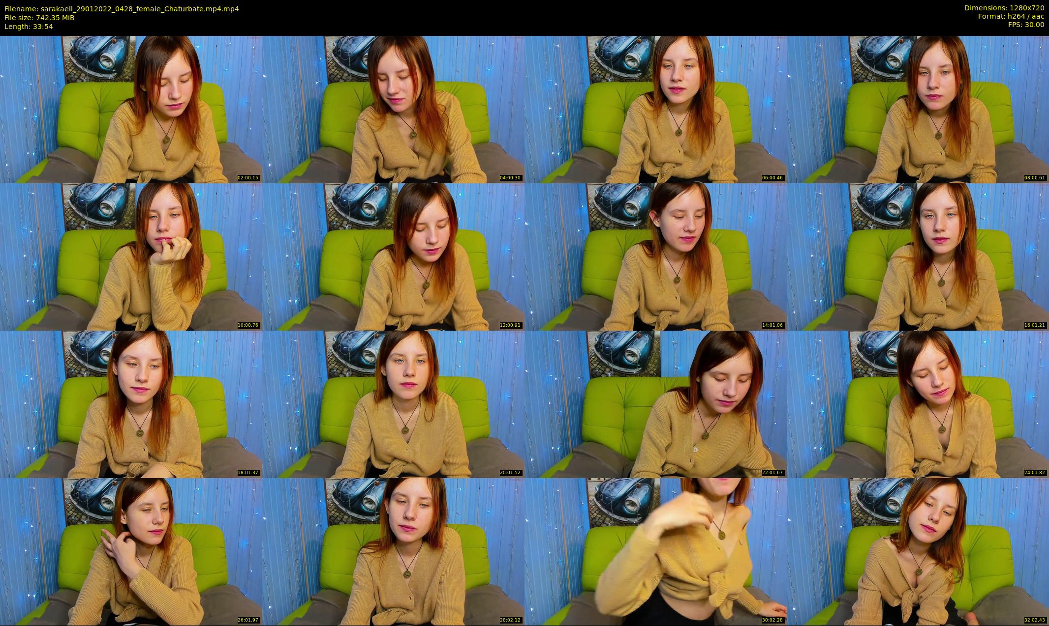 sarakaell — 34 minute Chaturbate female cam show recording, 720p, Jan 29, 2022