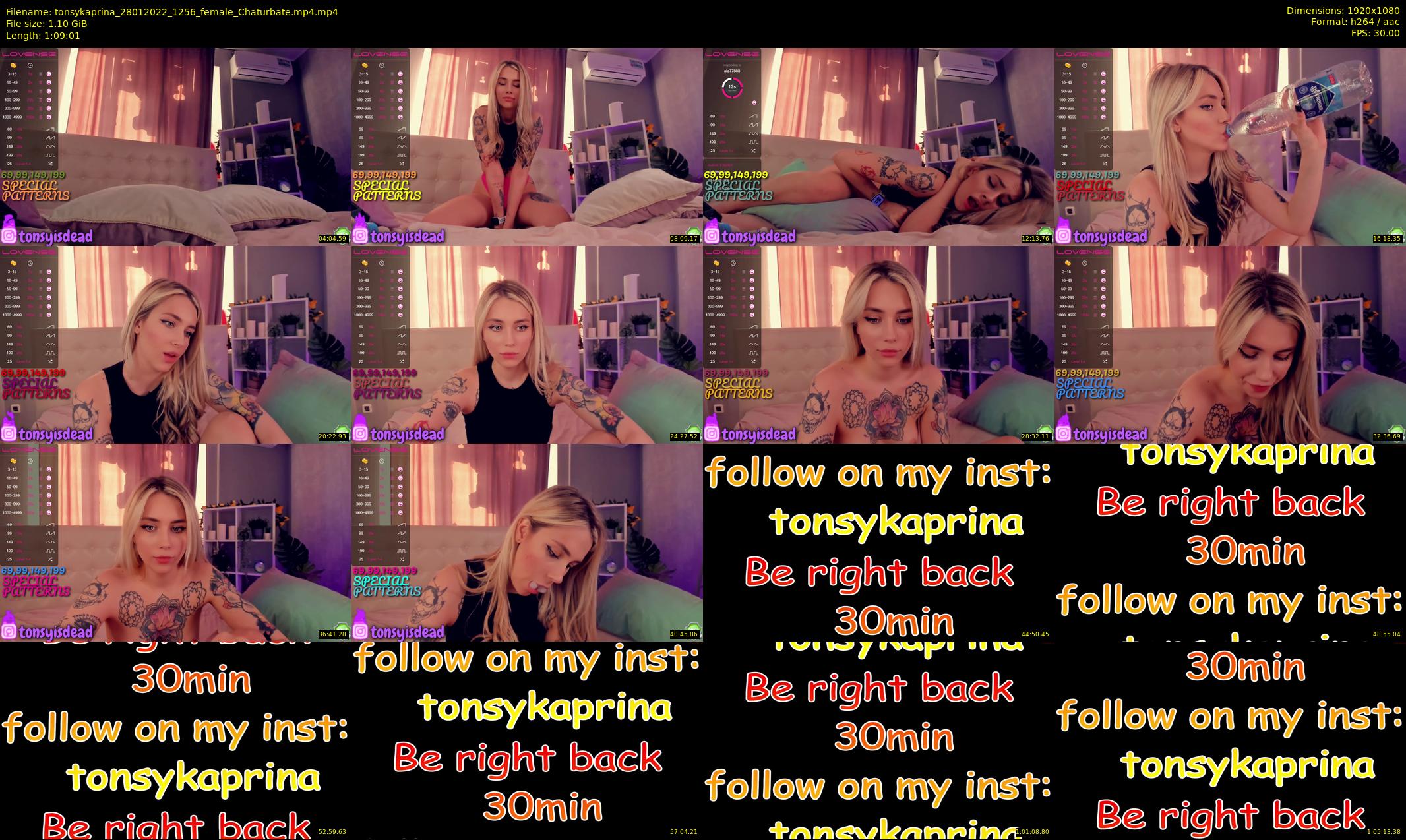 tonsykaprina — 70 minute Chaturbate couple cam show recording, 1080p, Jan 28, 2022
