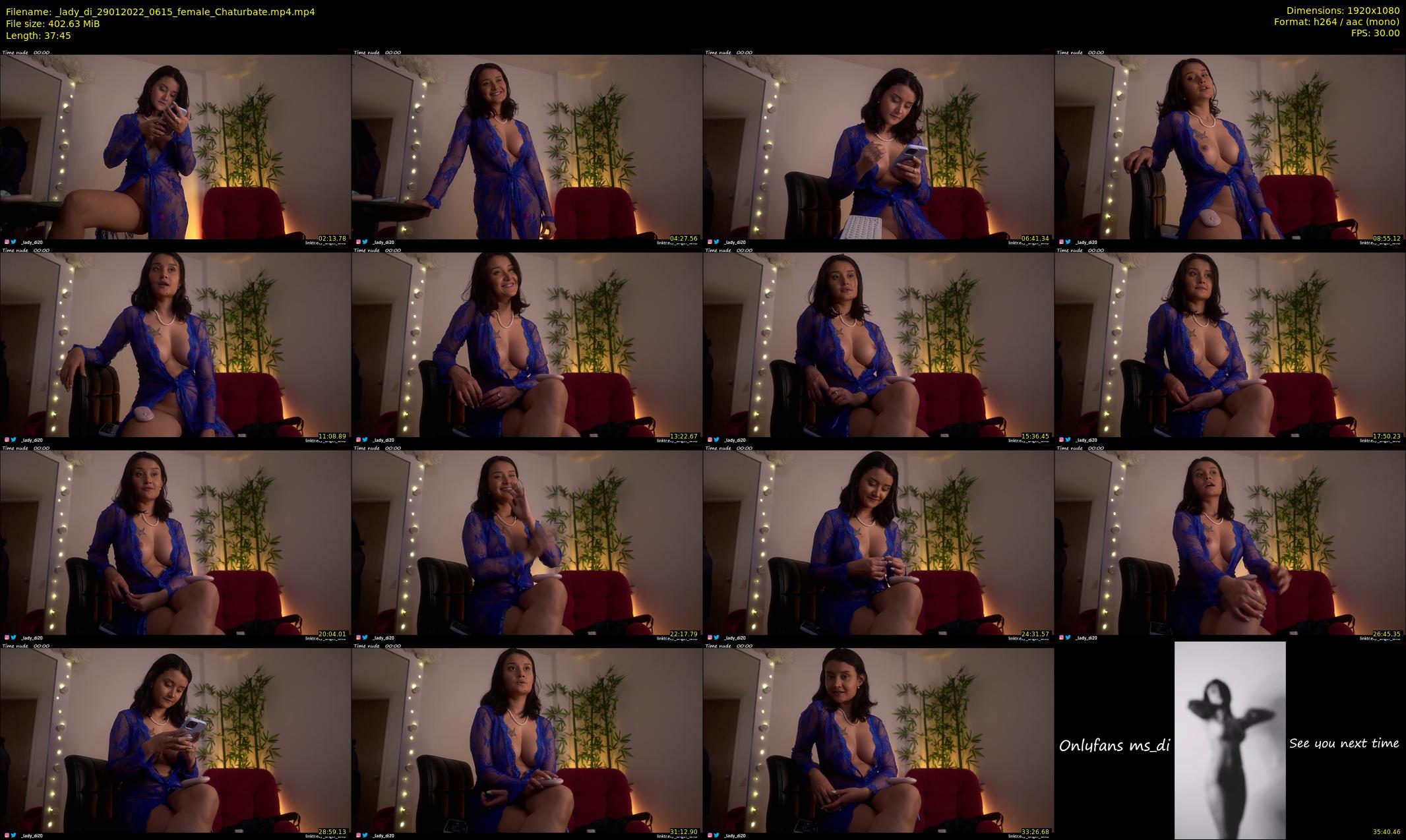 _lady_di — 38 minute Chaturbate female cam show recording, 1080p, Jan 29, 2022