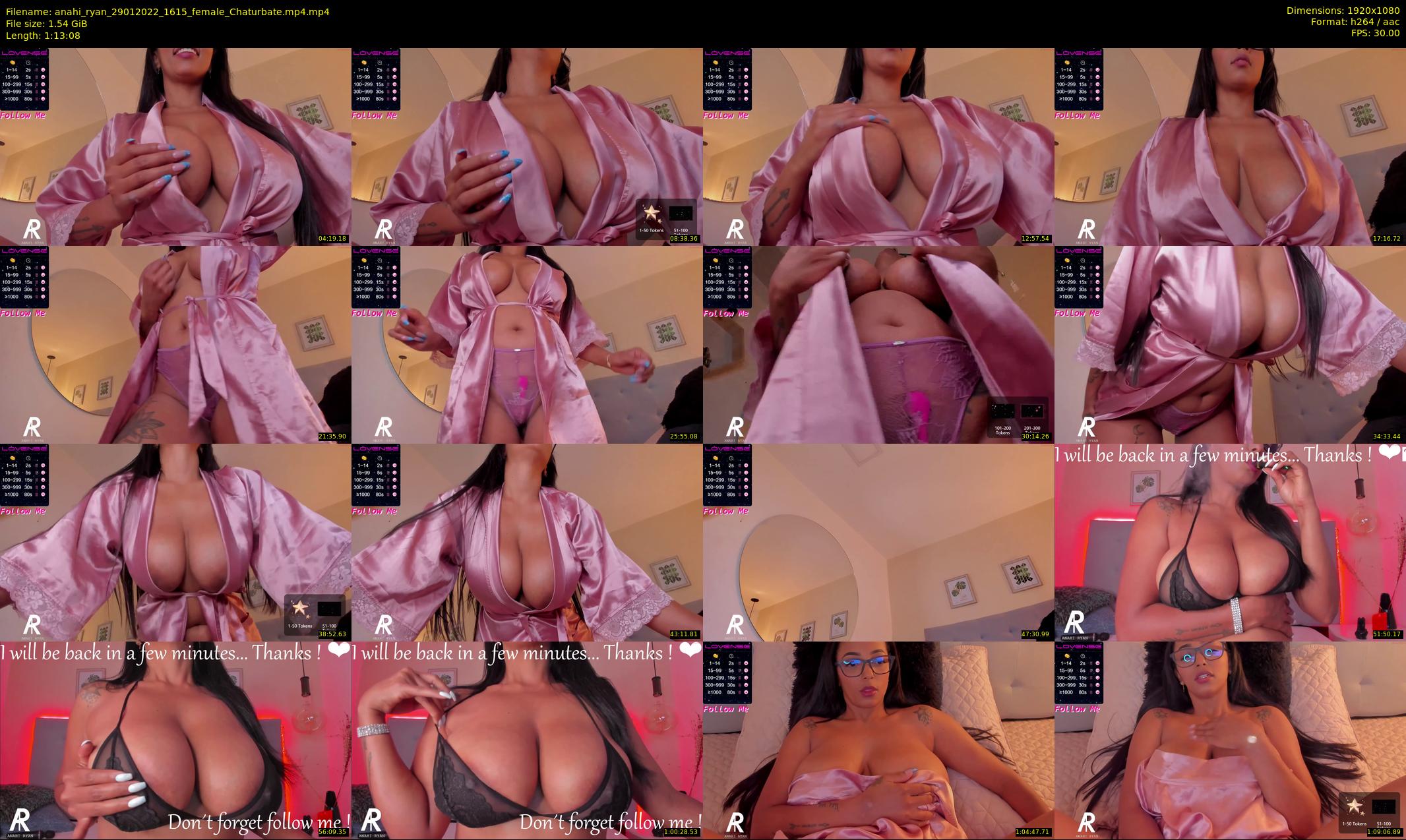 anahi_ryan — 74 minute Chaturbate female cam show recording, 1080p, Jan 29, 2022