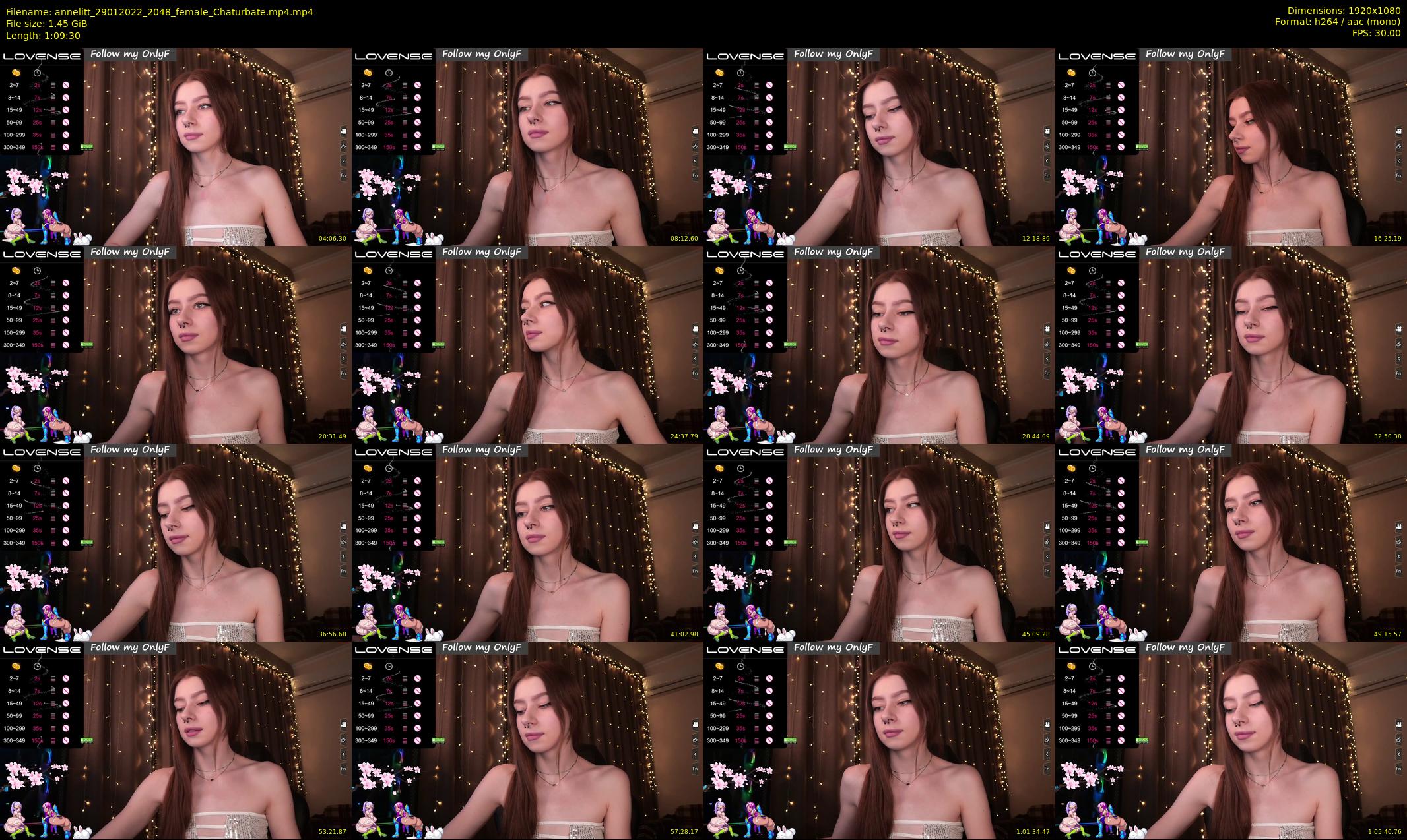 annelitt — 70 minute Chaturbate female cam show recording, 1080p, Jan 29, 2022
