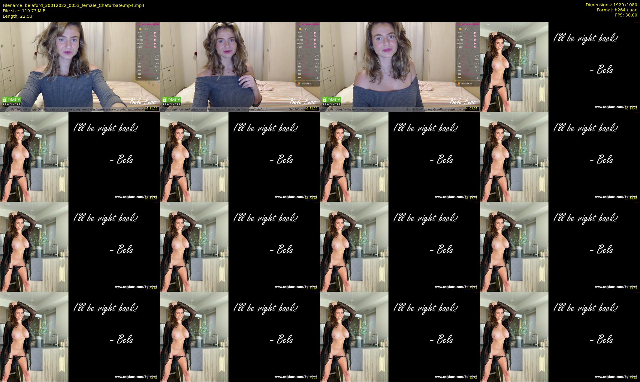 belaford — 23 minute Chaturbate female cam show recording, 1080p, Jan 30, 2022
