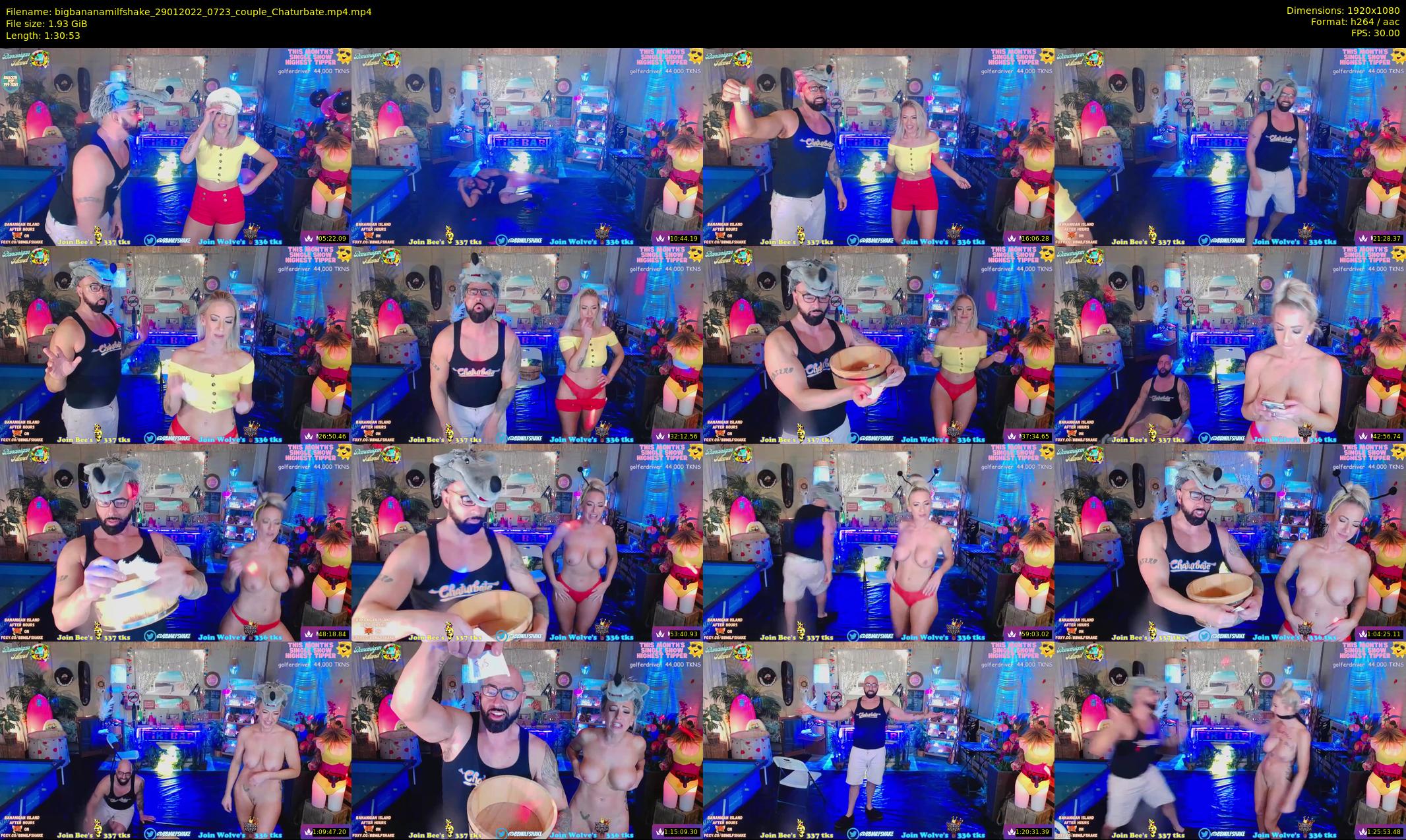bigbananamilfshake — 91 minute Chaturbate couple cam show recording, 1080p, Jan 29, 2022