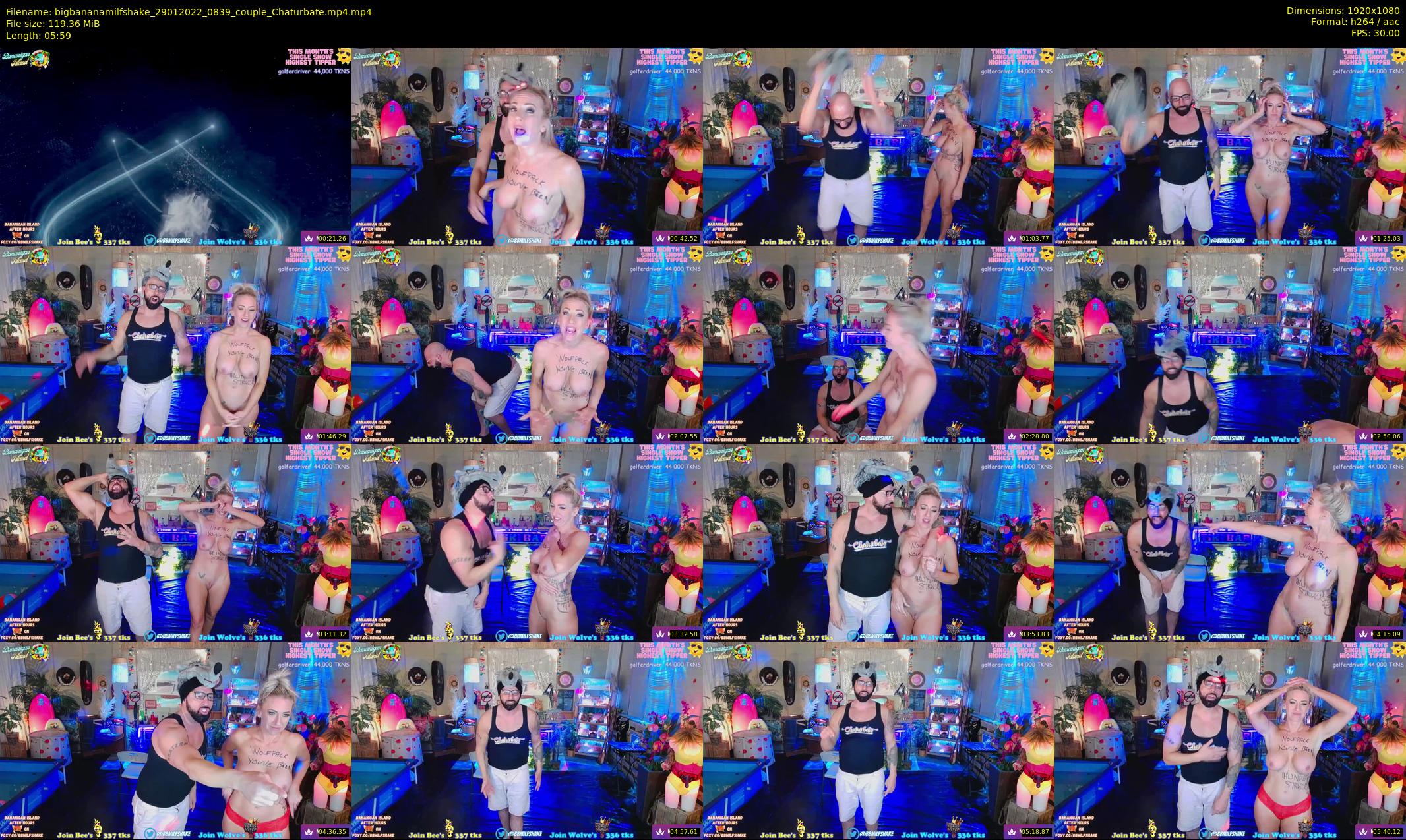 bigbananamilfshake — 6 minute Chaturbate couple cam show recording, 1080p, Jan 29, 2022