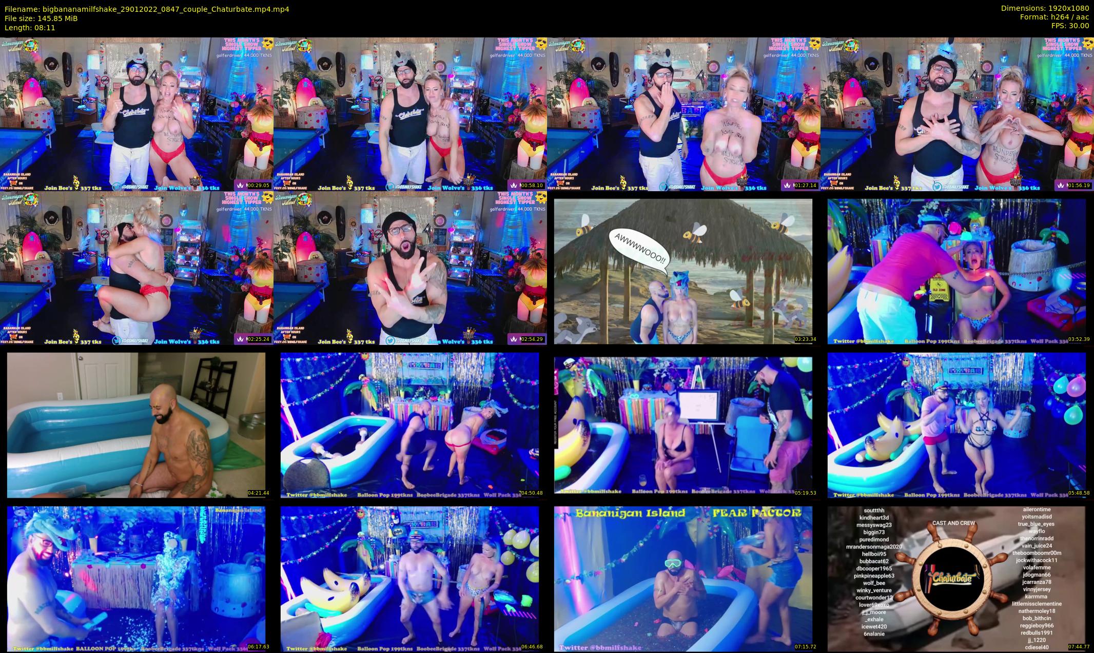 bigbananamilfshake — 9 minute Chaturbate couple cam show recording, 1080p, Jan 29, 2022