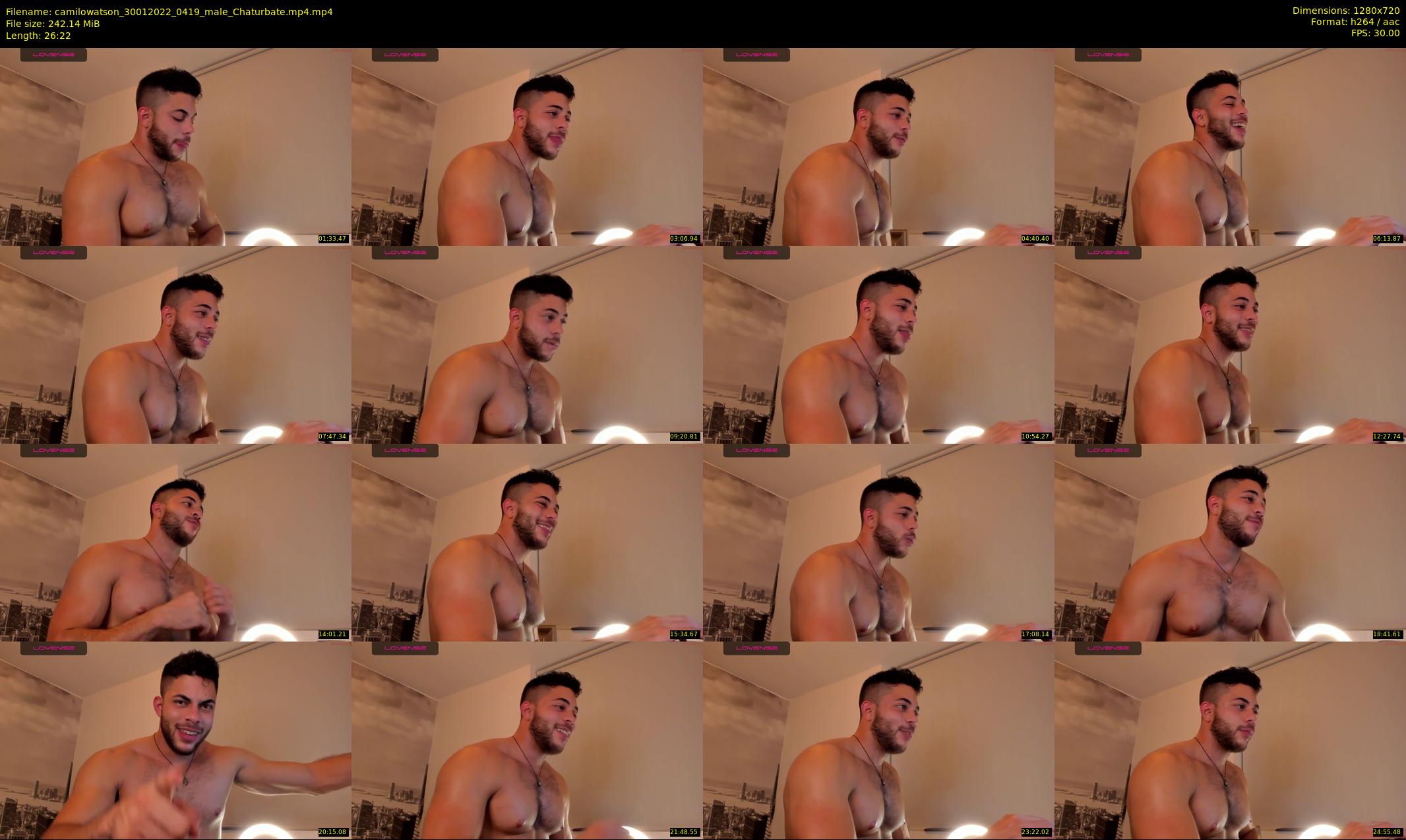 camilowatson — 27 minute Chaturbate male cam show recording, 720p, Jan 30, 2022