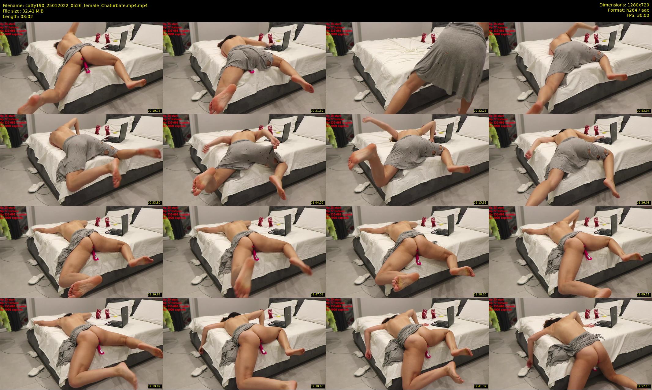 catty190 — 4 minute Chaturbate female cam show recording, 720p, Jan 25, 2022