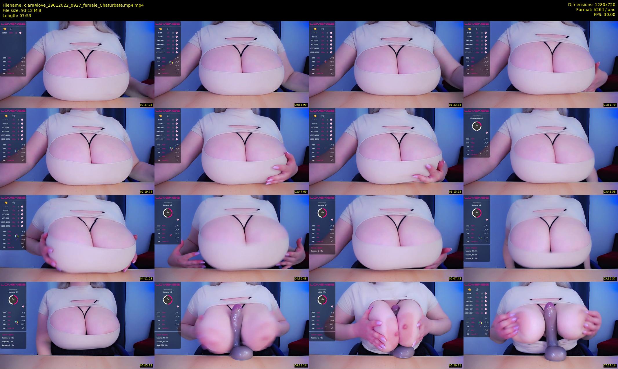 clara4love — 8 minute Chaturbate female cam show recording, 720p, Jan 29, 2022