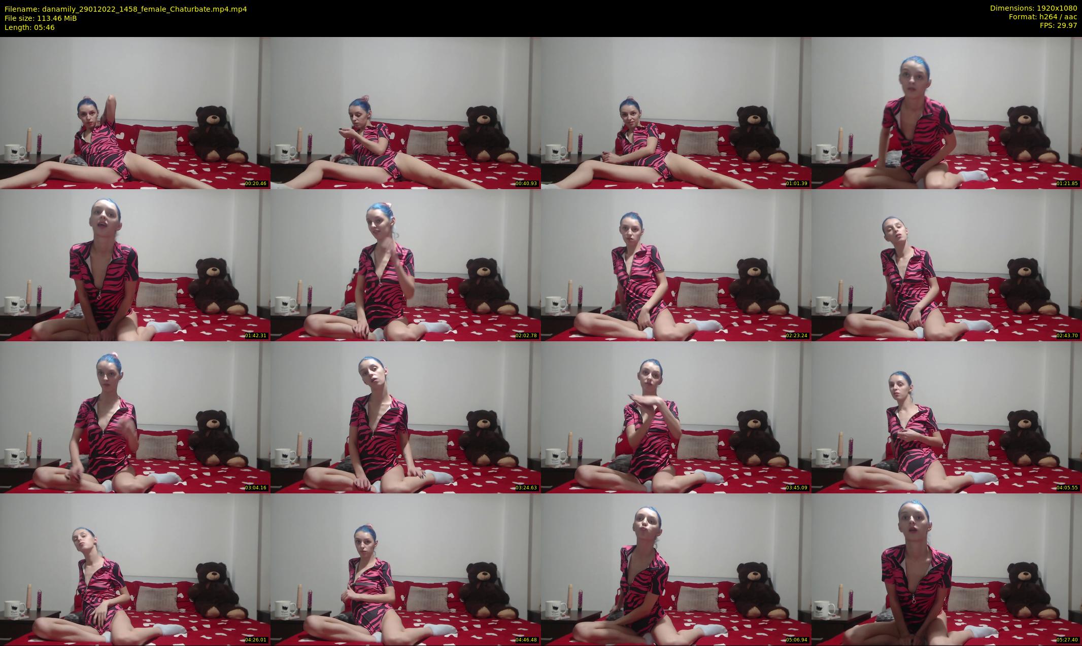 danamily — 6 minute Chaturbate female cam show recording, 1080p, Jan 29, 2022