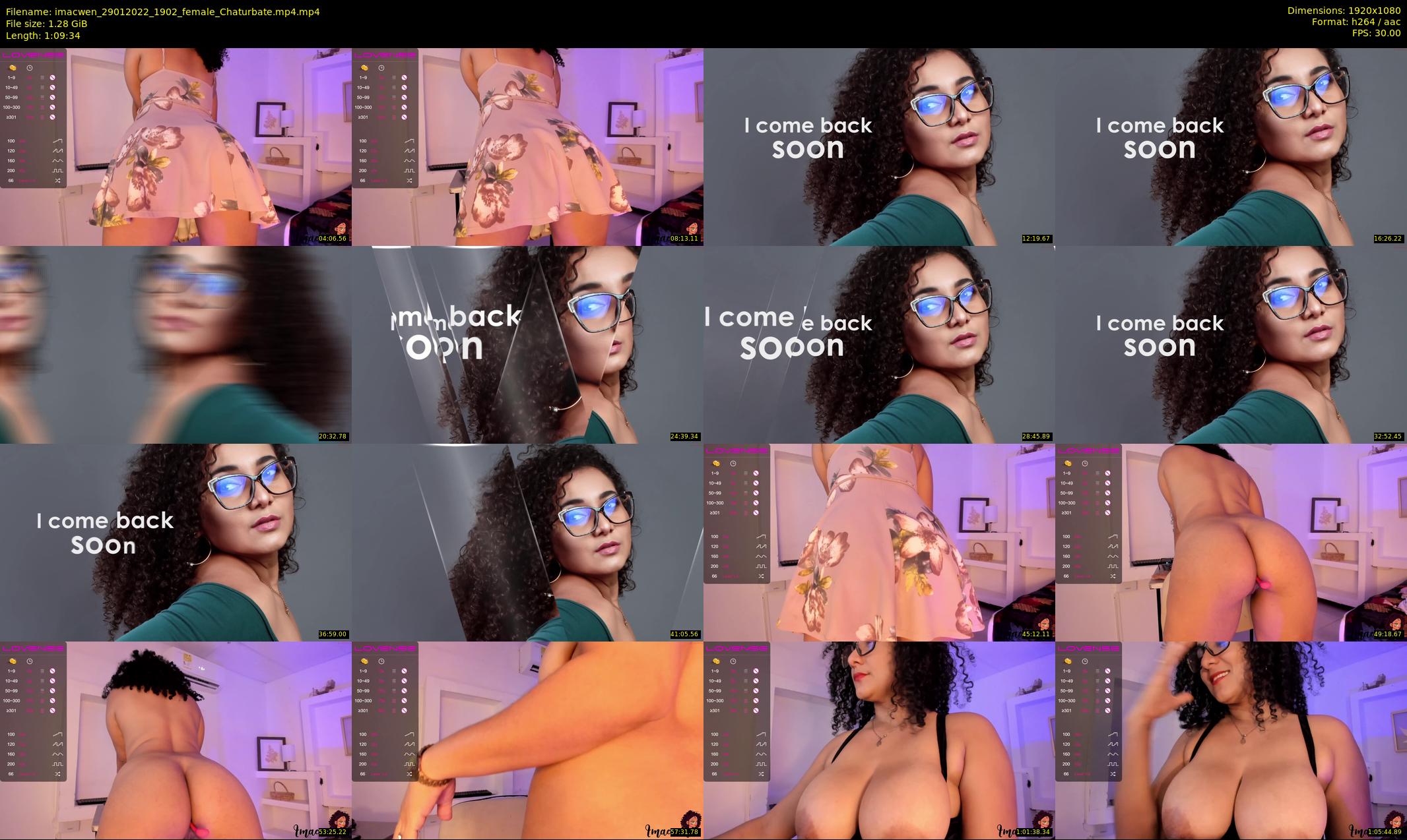 imacwen — 70 minute Chaturbate female cam show recording, 1080p, Jan 29, 2022
