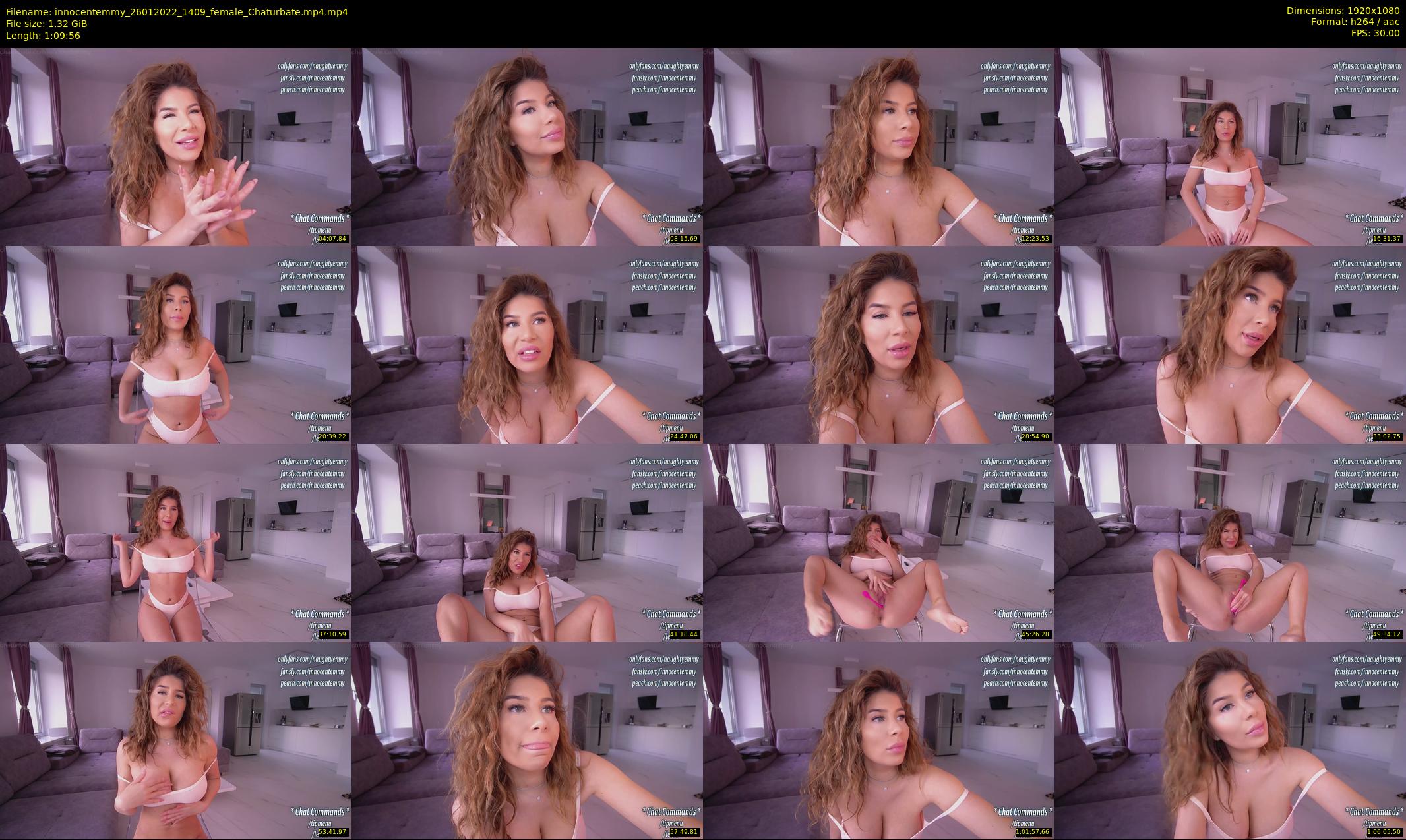 innocentemmy — 70 minute Chaturbate female cam show recording, 1080p, Jan 26, 2022