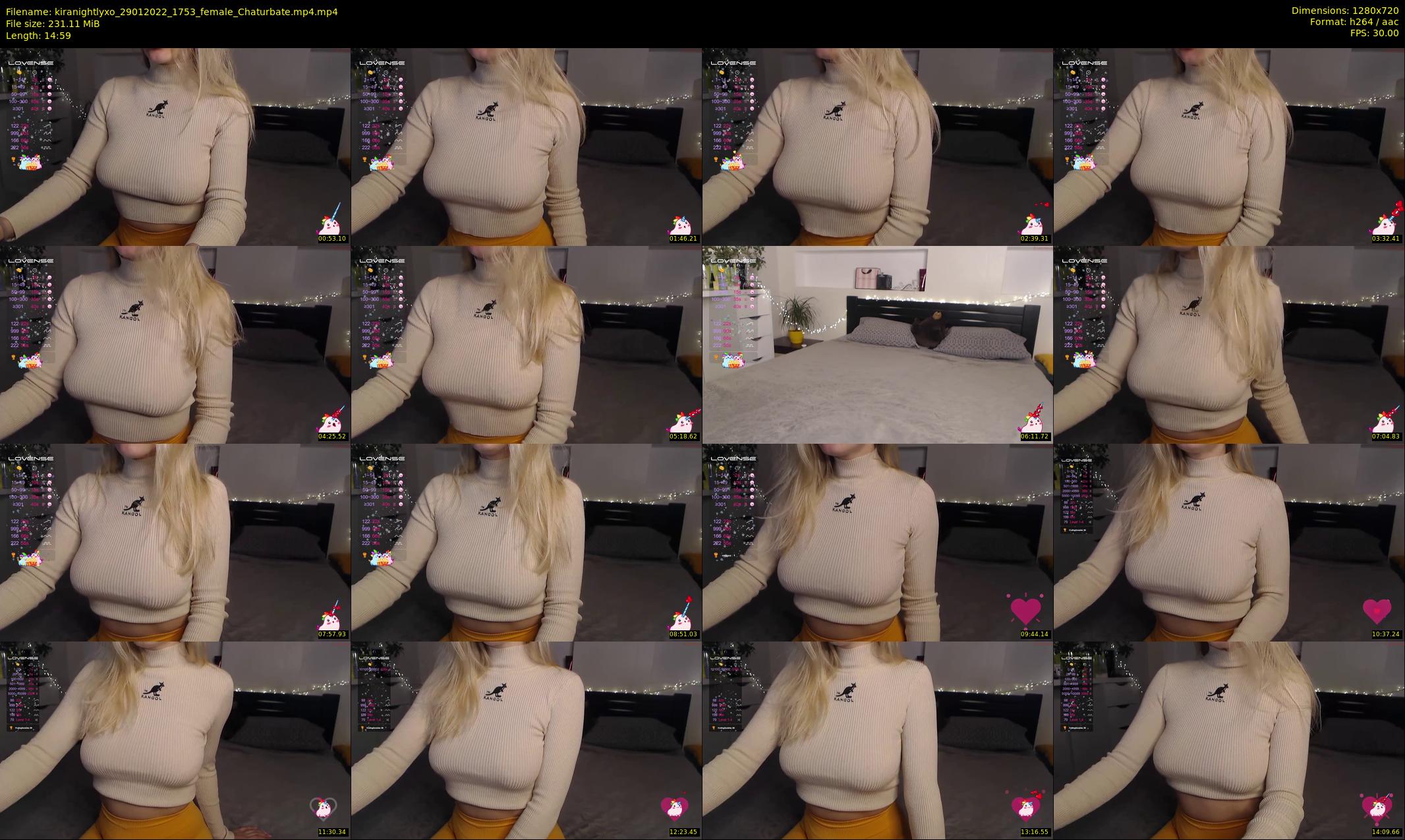 kiranightlyxo — 15 minute Chaturbate female cam show recording, 720p, Jan 29, 2022