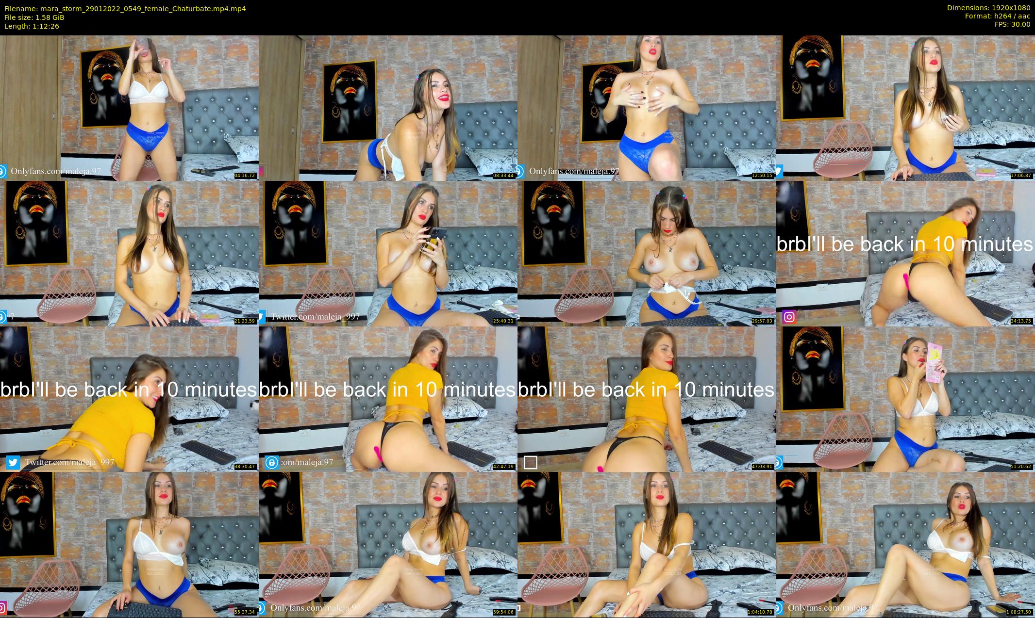 mara_storm — 73 minute Chaturbate female cam show recording, 1080p, Jan 29, 2022