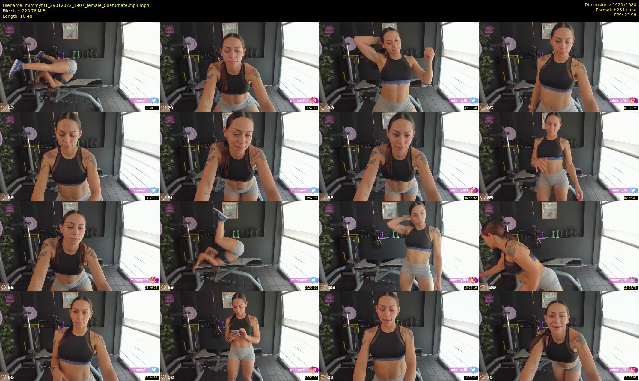 mimmyfit1 — 17 minute Chaturbate female cam show recording, 1080p, Jan 29, 2022