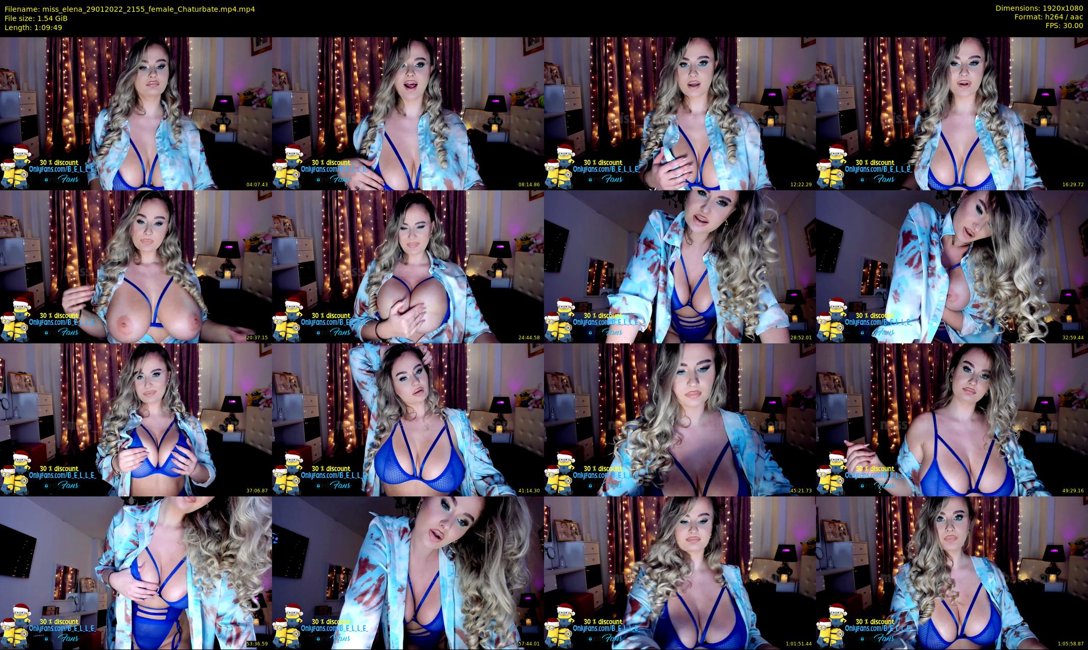 miss_elena — 70 minute Chaturbate female cam show recording, 1080p, Jan 29, 2022