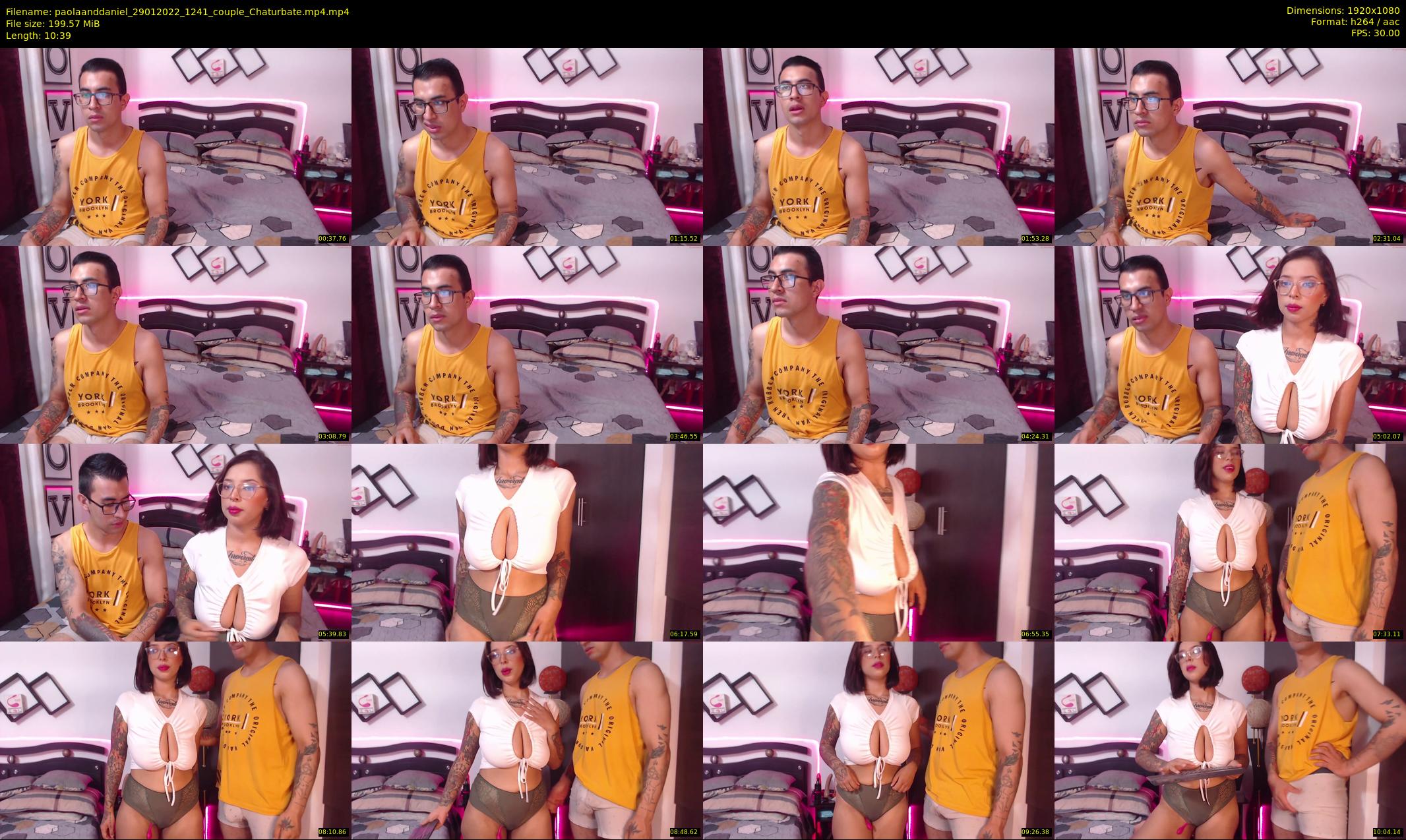 paolaanddaniel — 11 minute Chaturbate couple cam show recording, 1080p, Jan 29, 2022