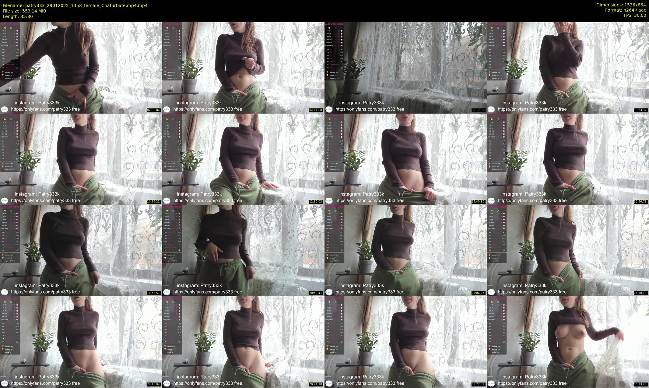 patry333 — 36 minute Chaturbate female cam show recording, 720p, Jan 29, 2022