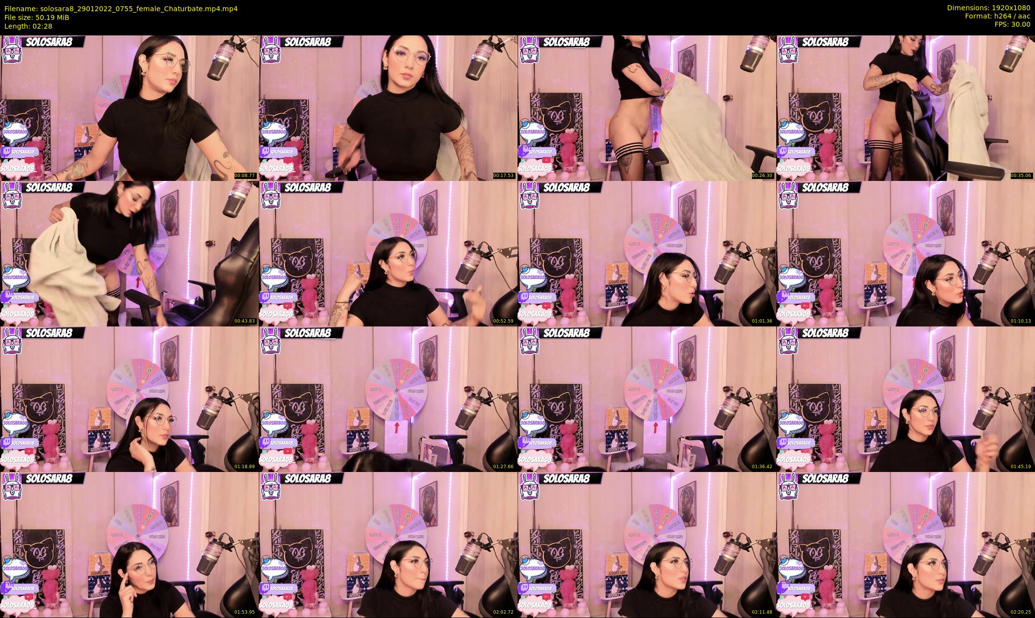 solosara8 — 3 minute Chaturbate female cam show recording, 1080p, Jan 29, 2022