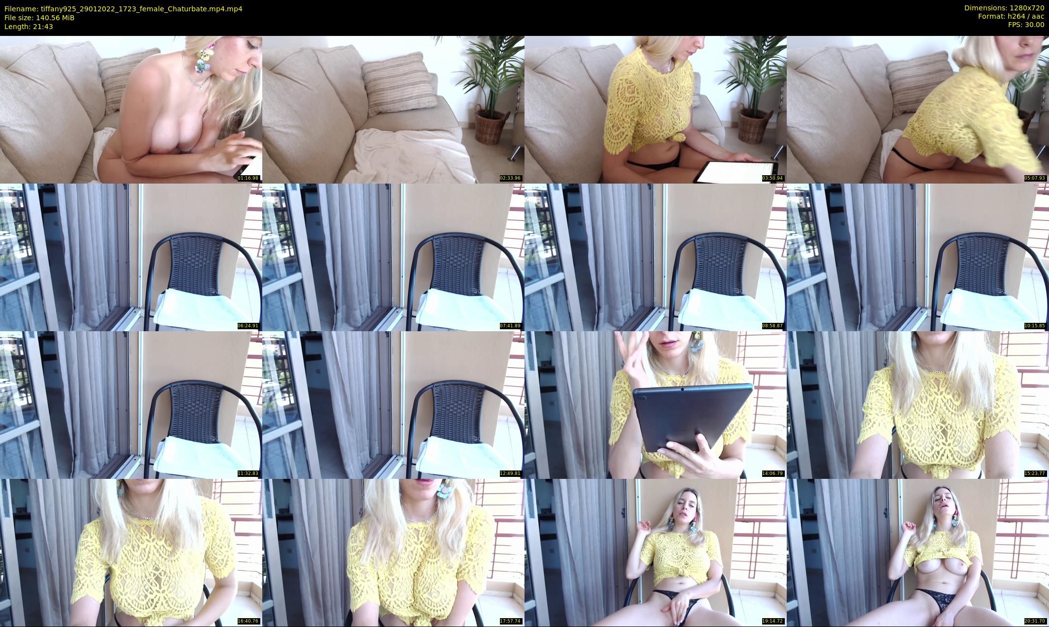 tiffany925 — 22 minute Chaturbate female cam show recording, 720p, Jan 29, 2022