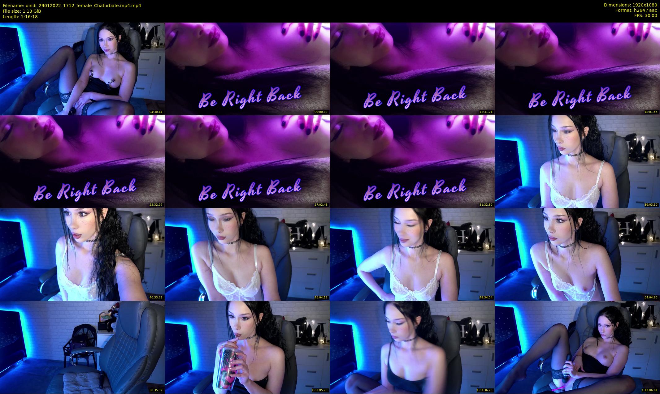 uindi — 77 minute Chaturbate female cam show recording, 1080p, Jan 29, 2022