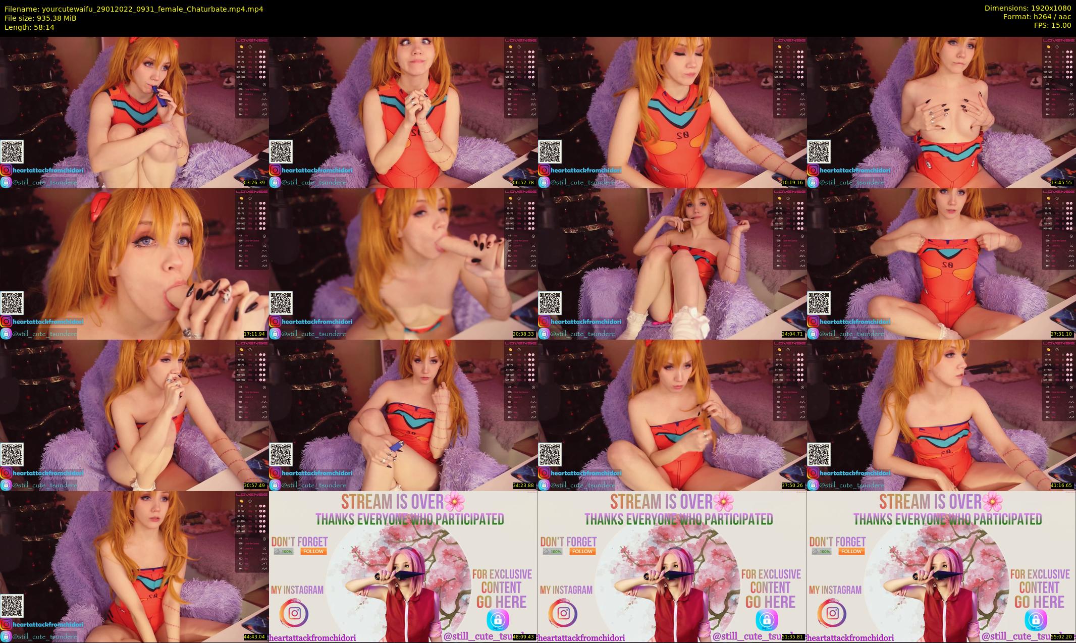 yourcutewaifu — 59 minute Chaturbate female cam show recording, 1080p, Jan 29, 2022