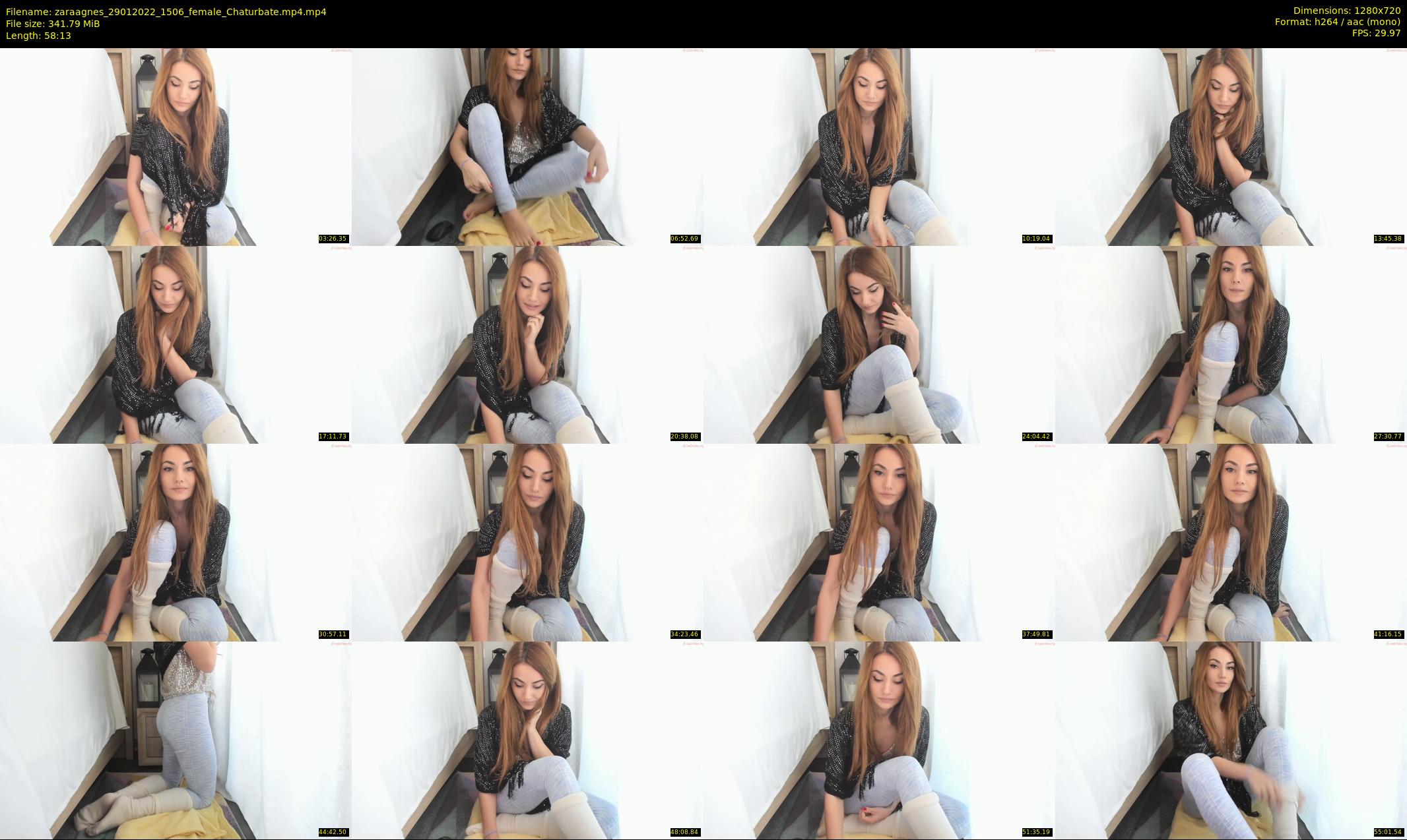 zaraagnes — 59 minute Chaturbate female cam show recording, 720p, Jan 29, 2022