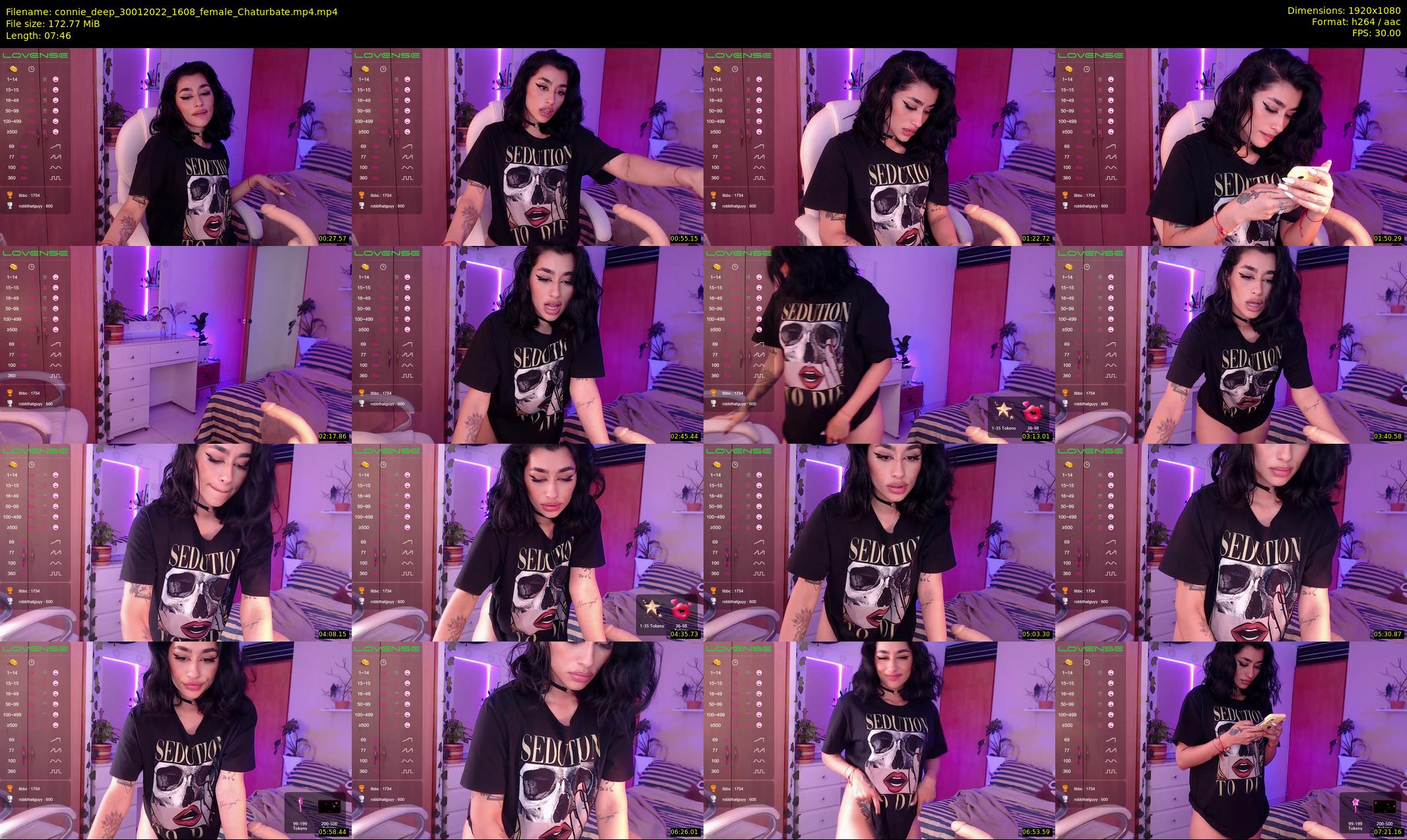 connie_deep — 8 minute Chaturbate female cam show recording, 1080p, Jan 30, 2022