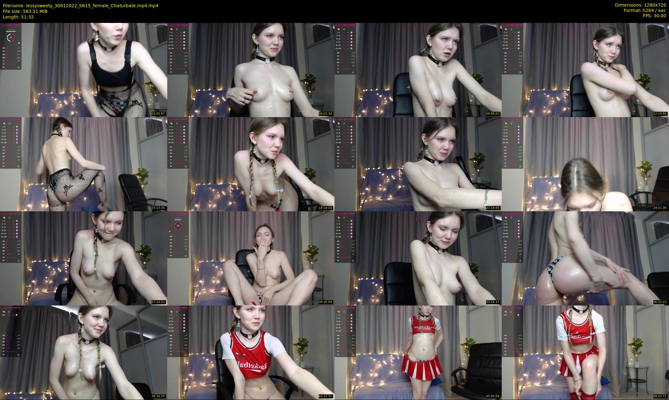 lessysweety — 52 minute Chaturbate female cam show recording, 720p, Jan 30, 2022