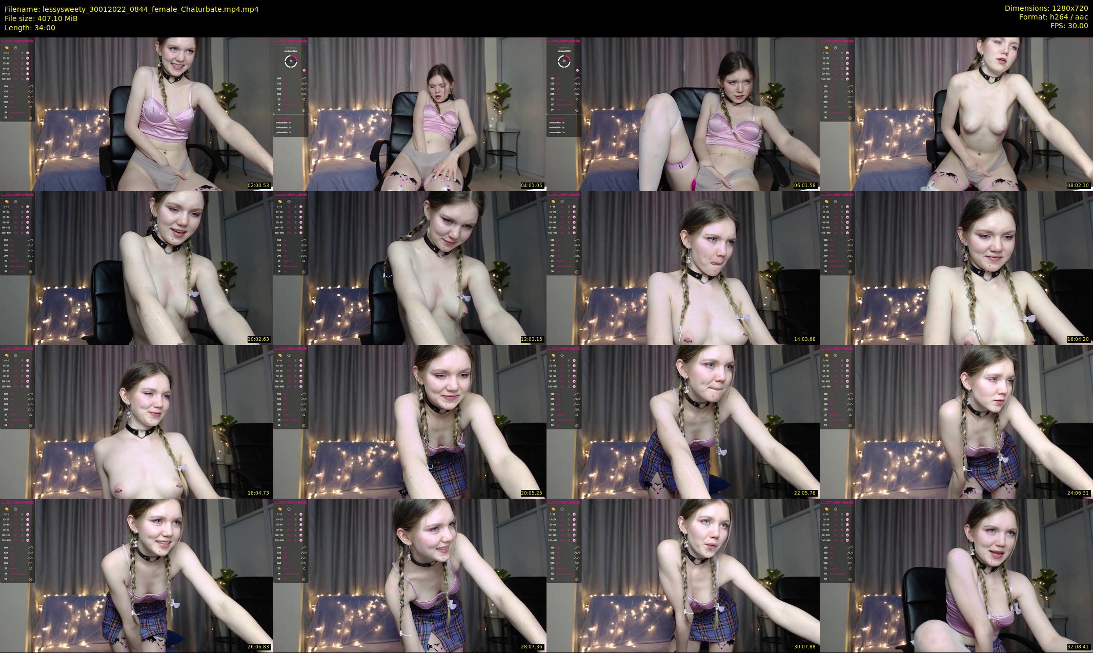 lessysweety — 34 minute Chaturbate female cam show recording, 720p, Jan 30, 2022