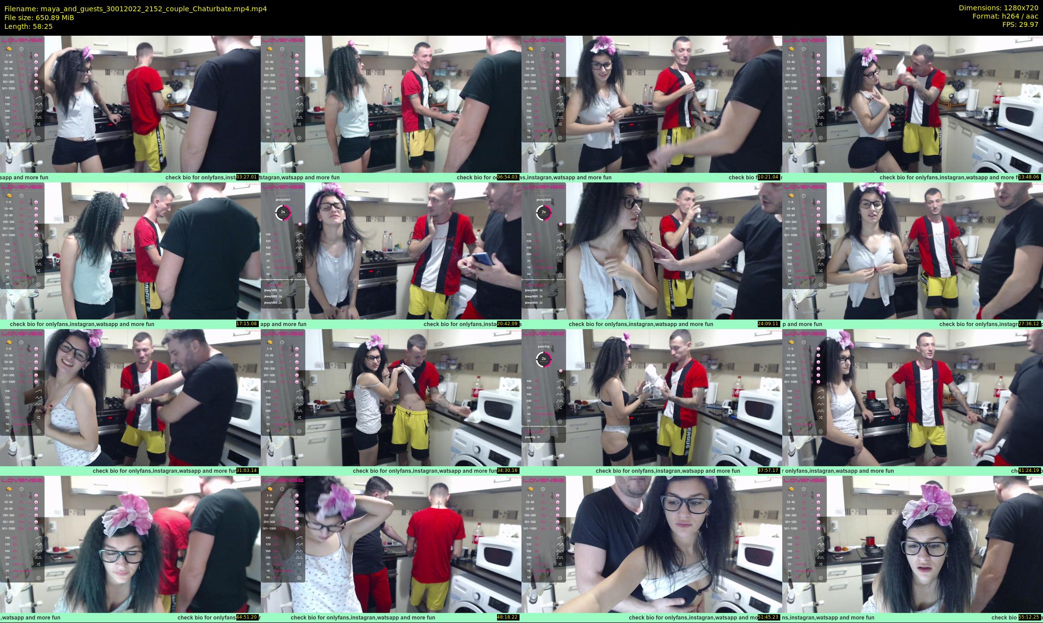 maya_and_guests — 59 minute Chaturbate couple cam show recording, 720p, Jan 30, 2022