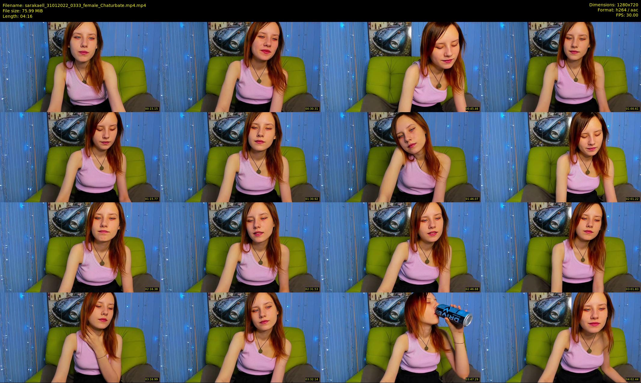 sarakaell — 5 minute Chaturbate female cam show recording, 720p, Jan 31, 2022
